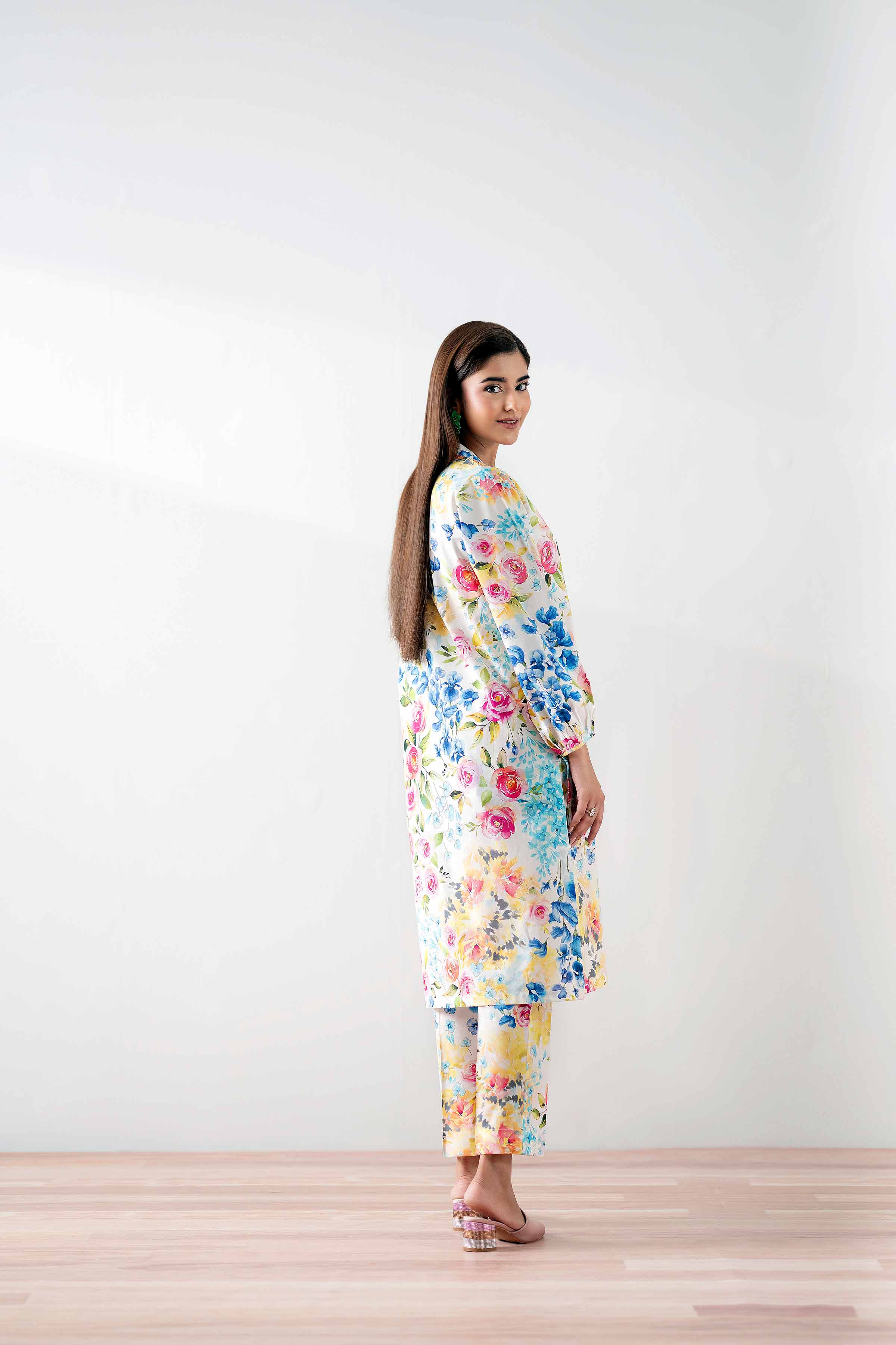 NishatUK - Multi Printed  Cambric 2-piece ready to wear Dress