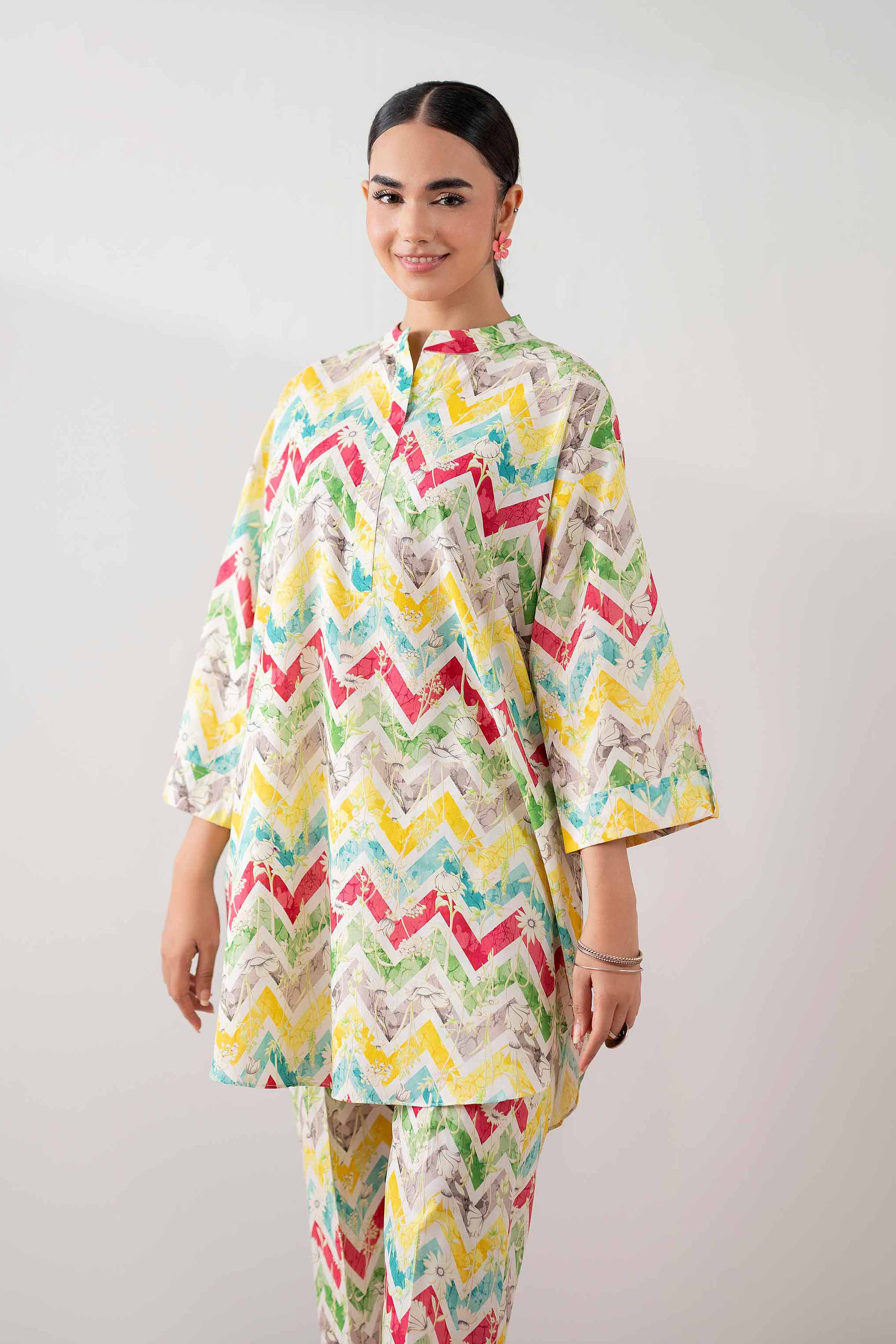 NishatUK - Multi Printed  Cambric 2-piece ready to wear Dress