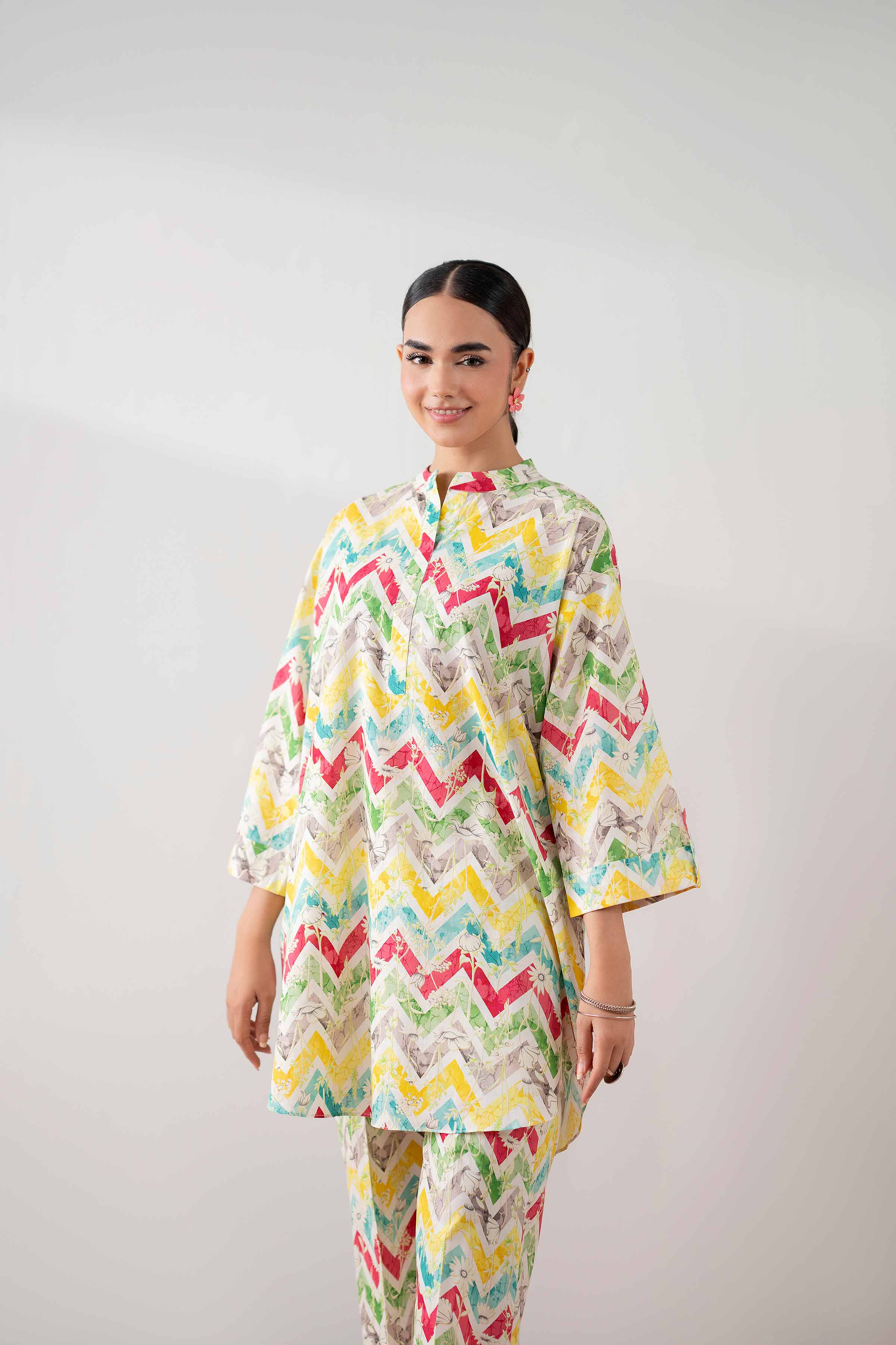 NishatUK - Multi Printed  Cambric 2-piece ready to wear Dress