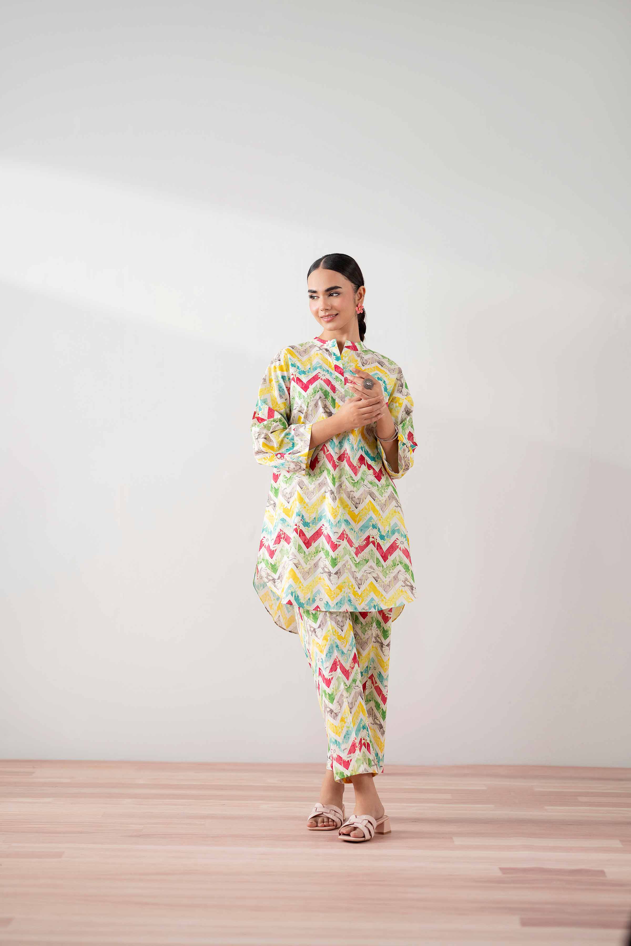 NishatUK - Multi Printed  Cambric 2-piece ready to wear Dress