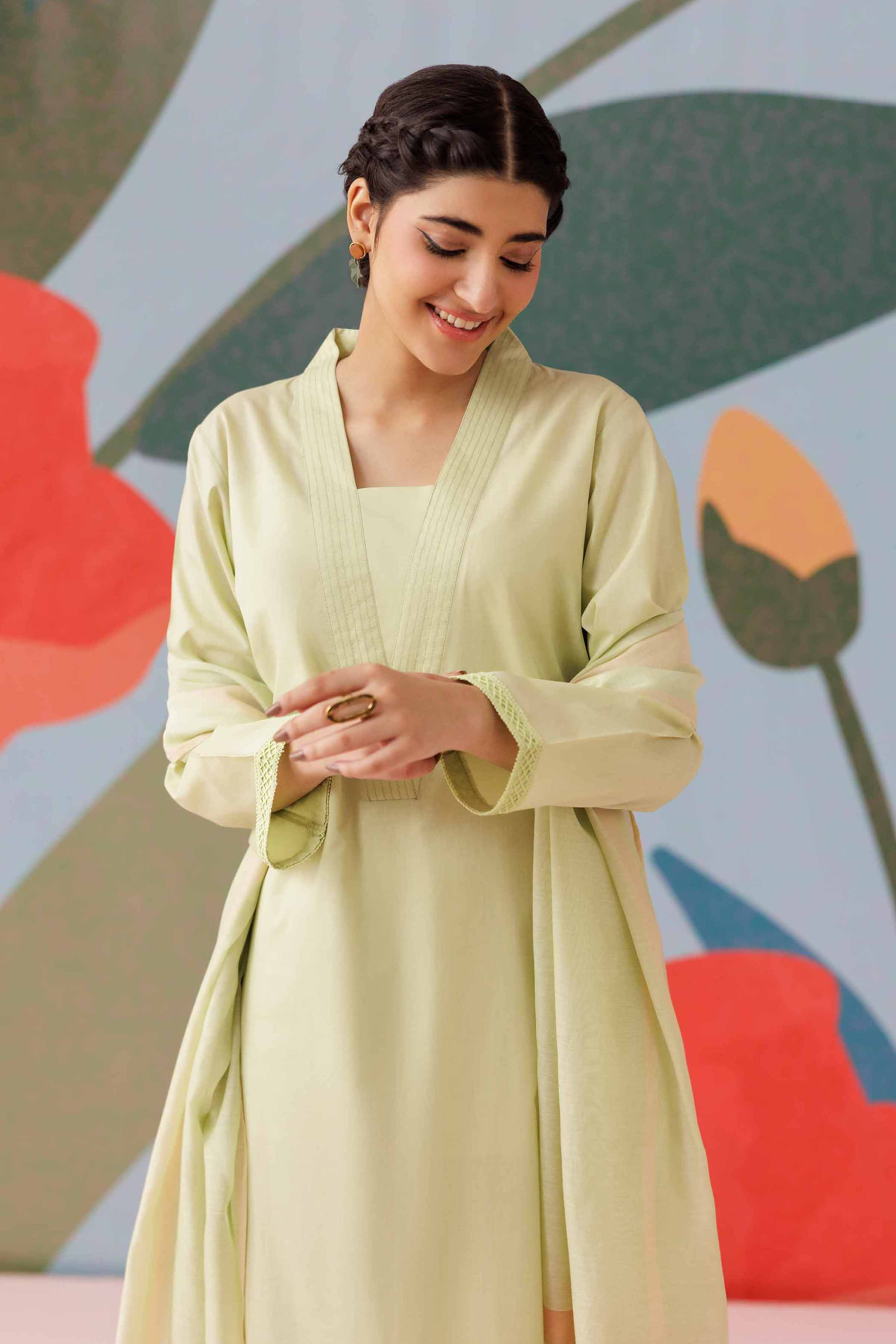 NishatUK - Pistachio Embroidered Cambric 3-piece ready to wear Suit