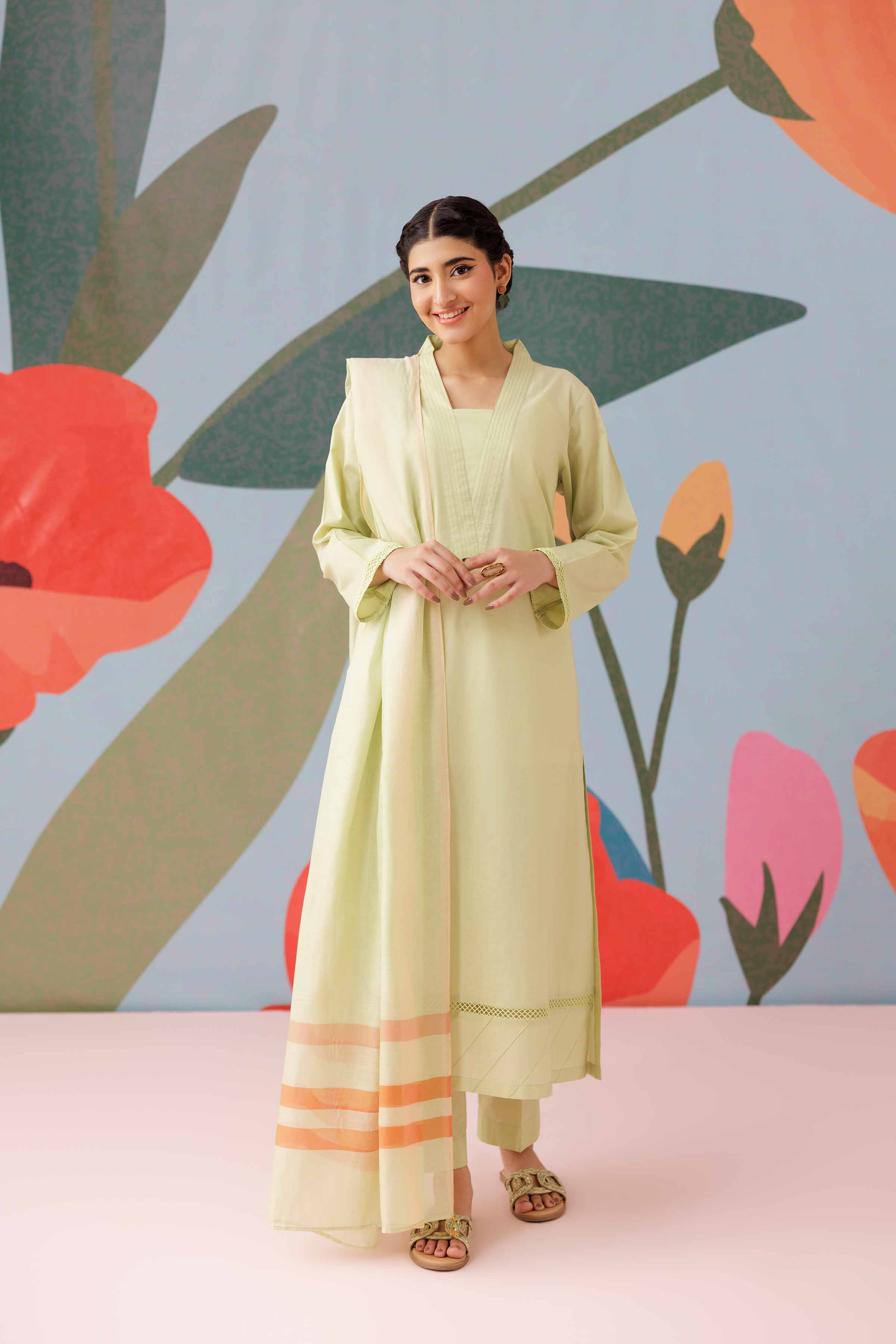 NishatUK - Pistachio Embroidered Cambric 3-piece ready to wear Suit