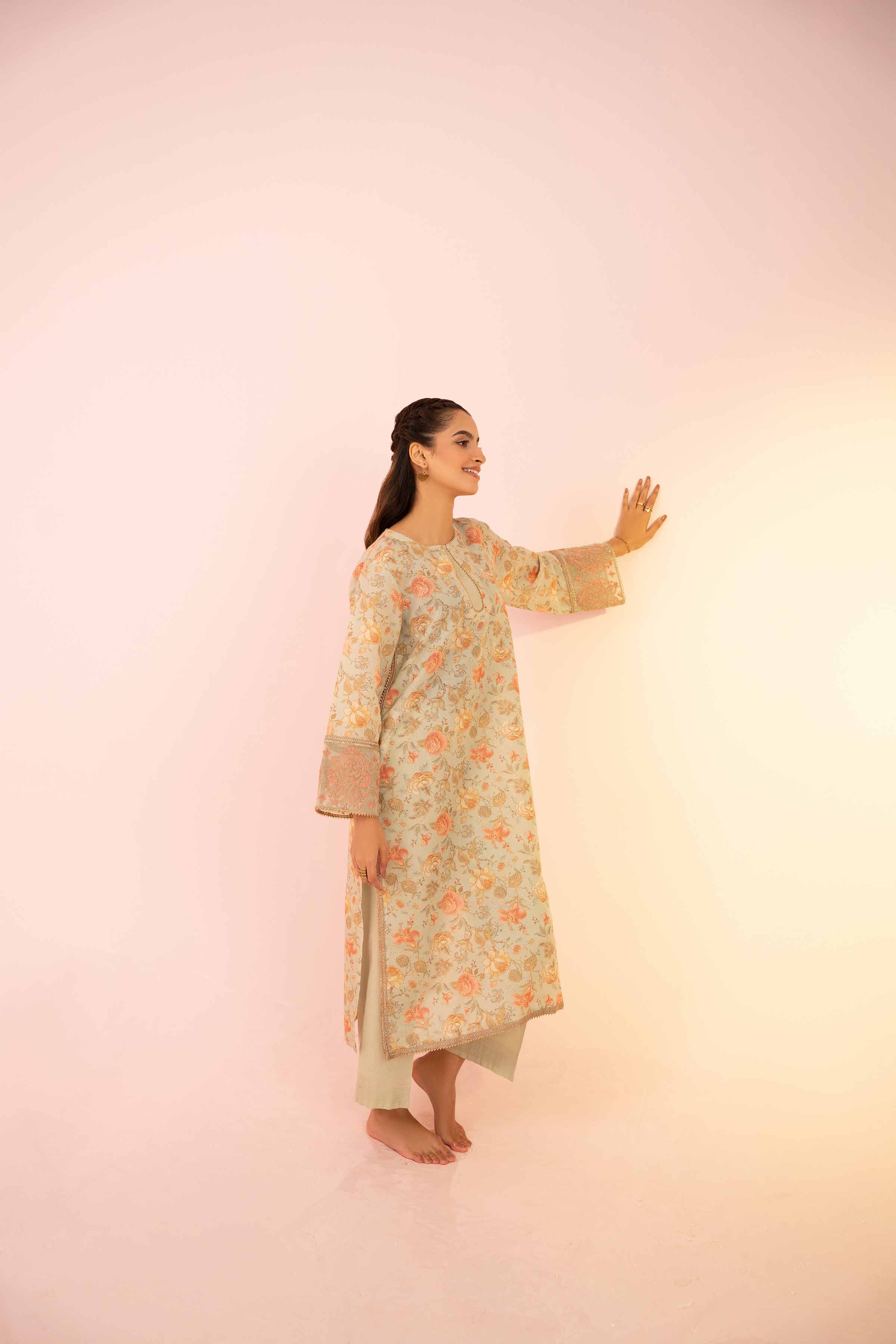 NishatUK - Sage Embroidered  Lawn 2-piece ready to wear Dress
