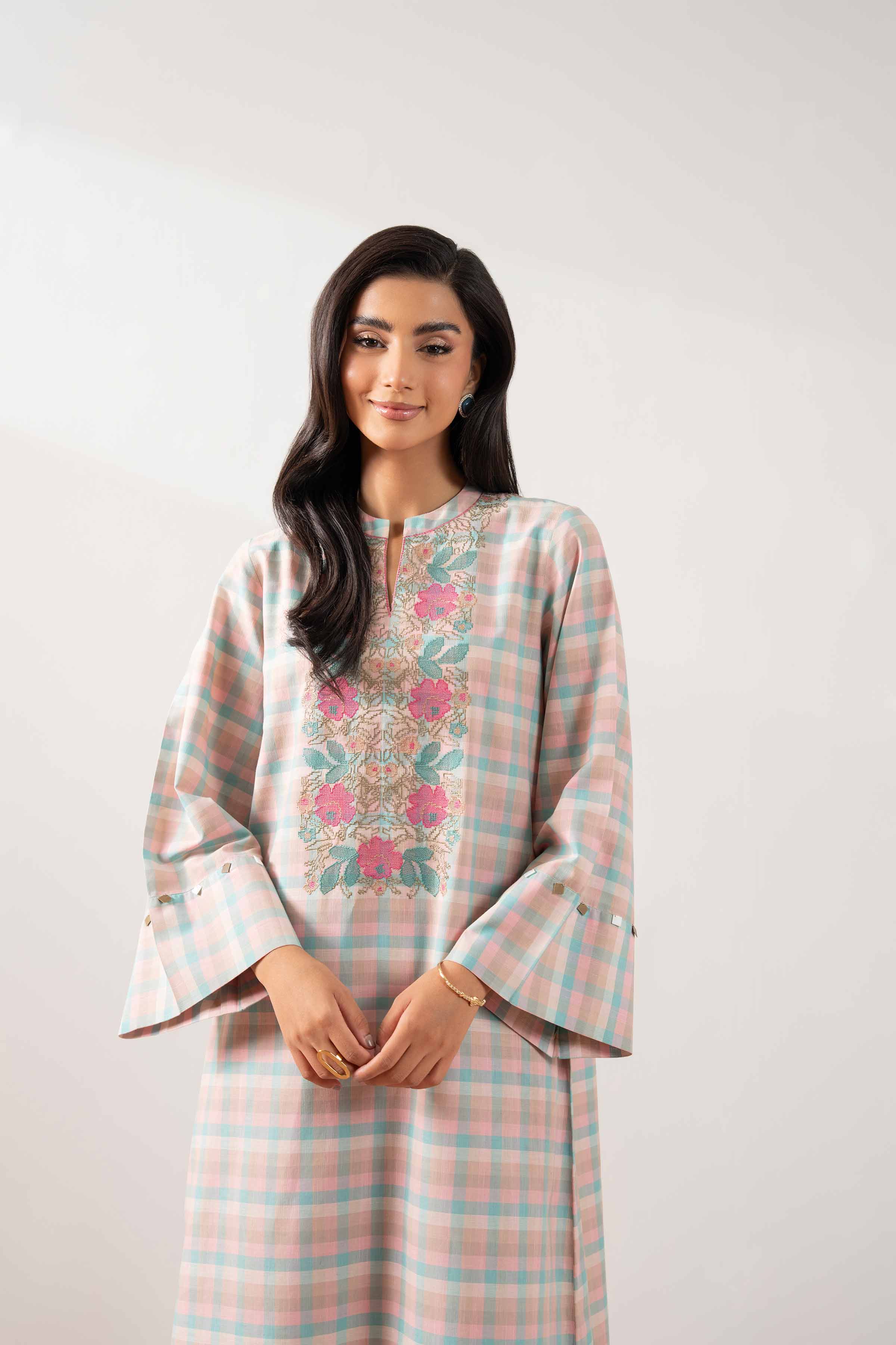 NishatUK - Multi Embroidered Yarn Dyed 2-piece ready to wear Dress
