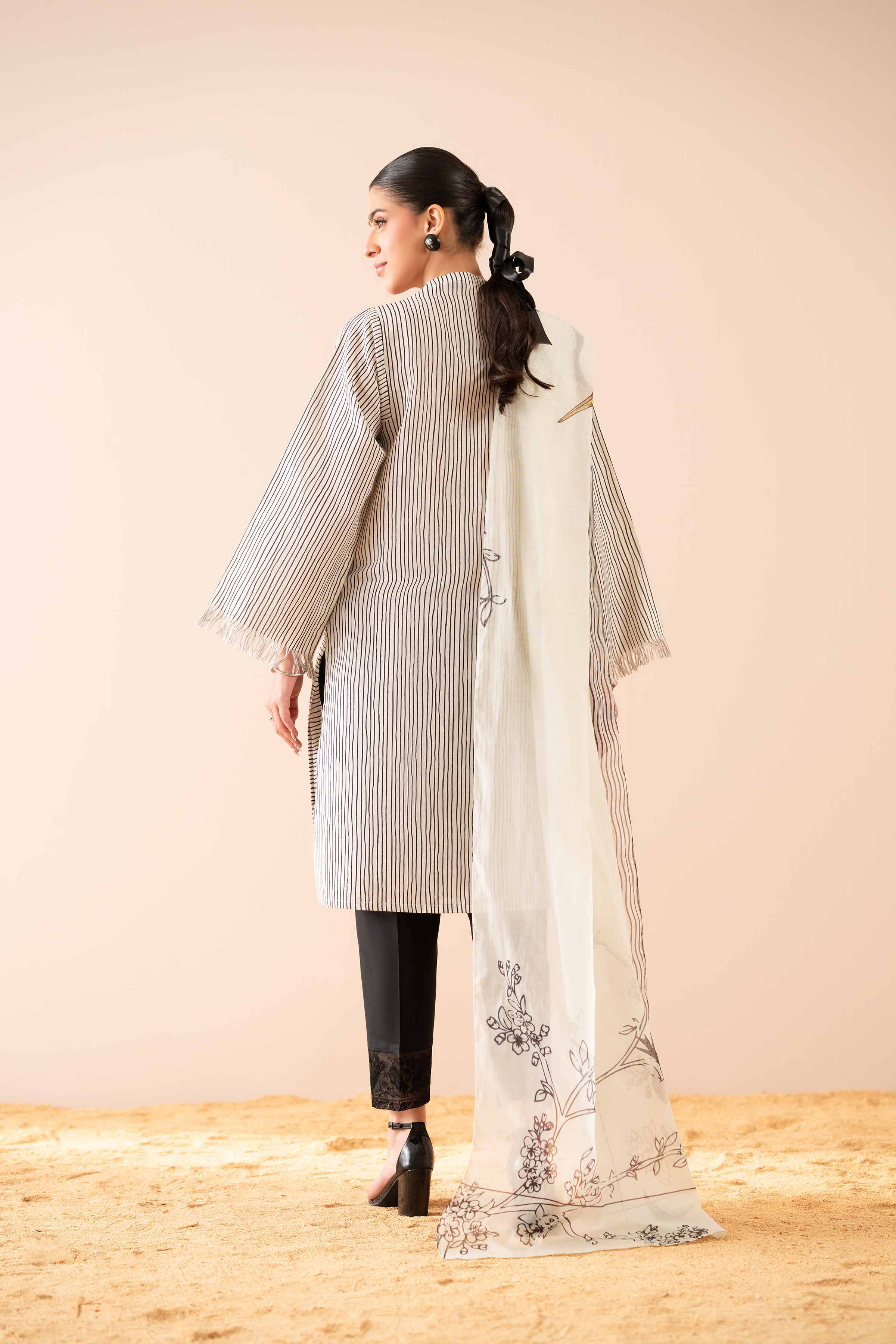 NishatUK - Black Embroidered  Lawn 2-piece ready to wear Dress