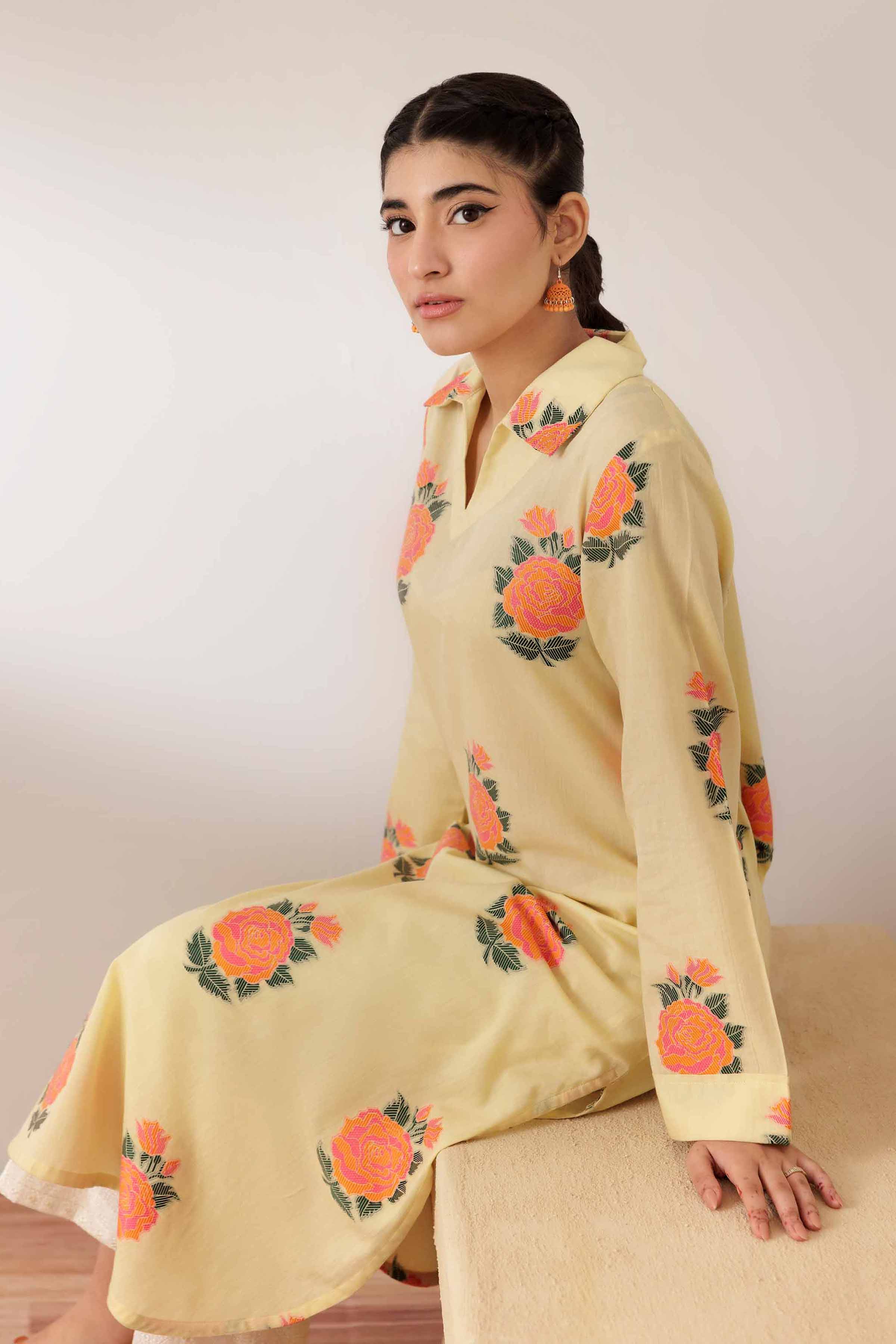 NishatUK - Sunshine Printed  Jacquard 1-piece ready to wear Shirt