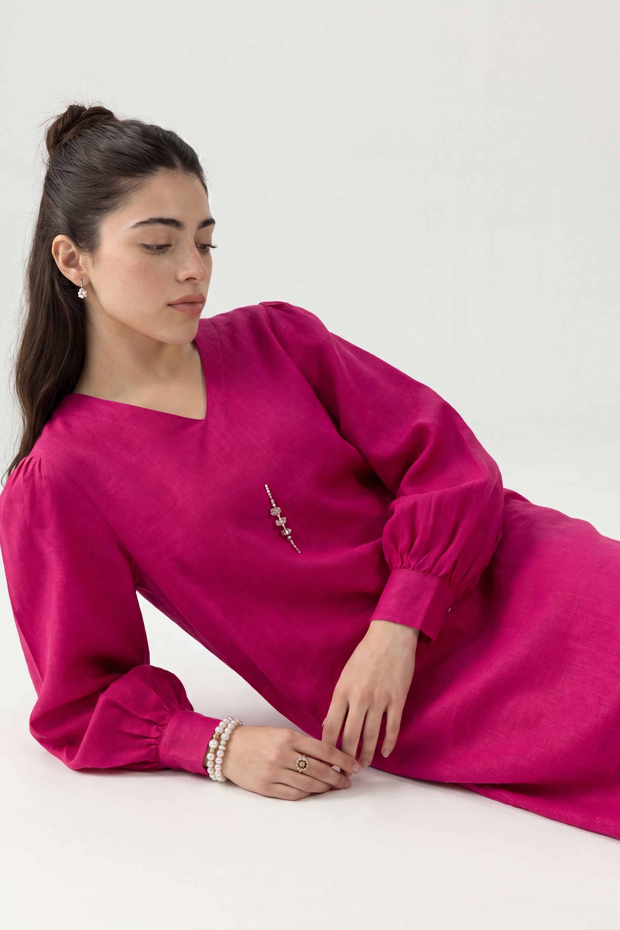 Nishat UK - Pink Embroidered Cotton 2 Pieces ready to wear Suit