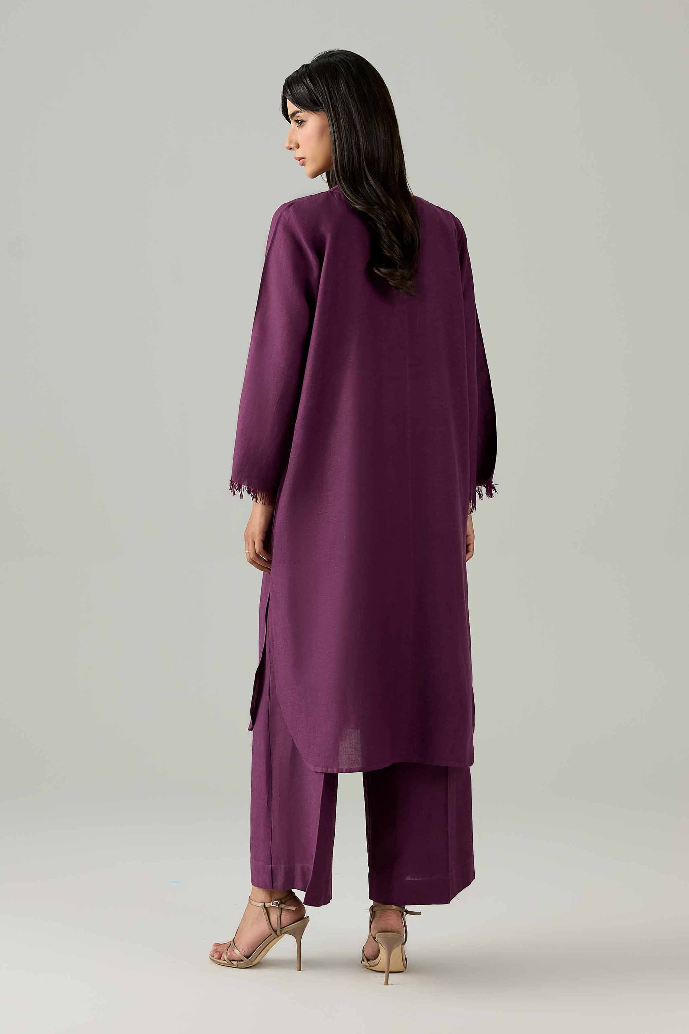 Nishat UK - Purple Solids Cotton 2 Pieces ready to wear Dress