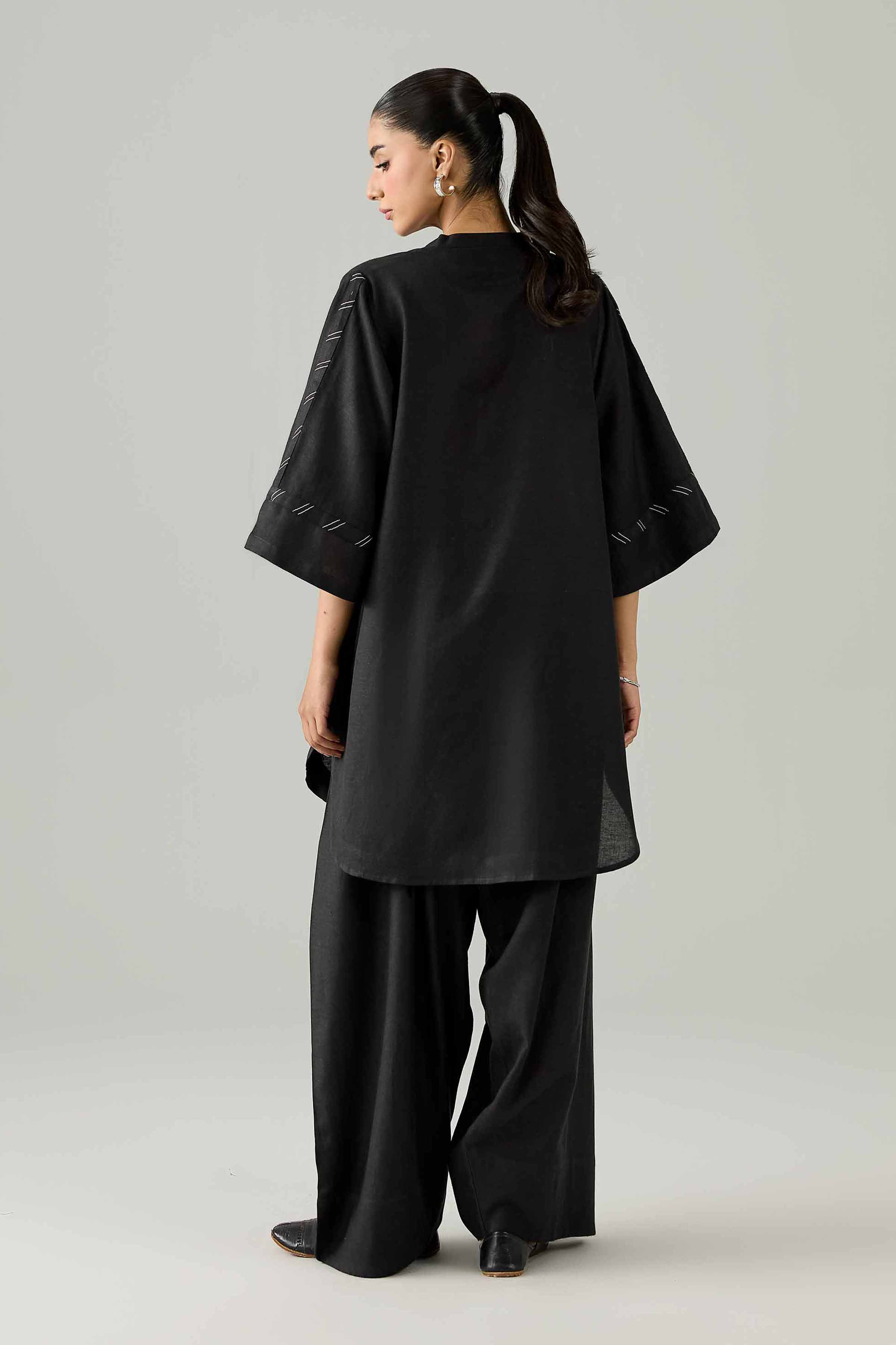 Nishat UK - Black Solids Cotton 2 Pieces ready to wear Dress