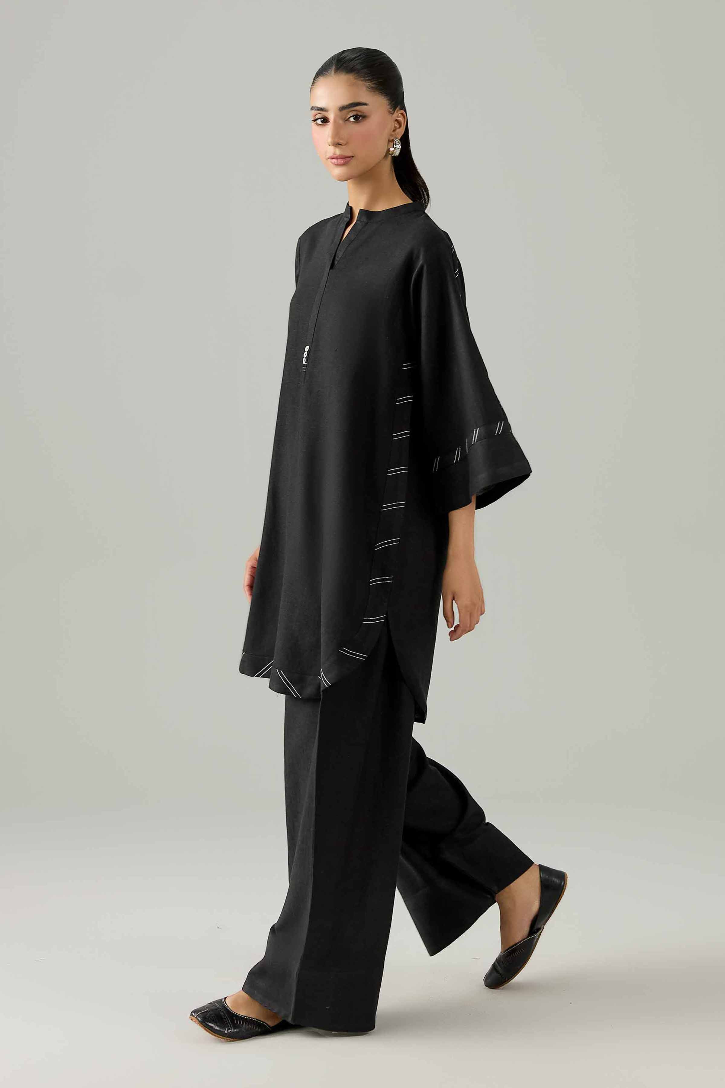 Nishat UK - Black Solids Cotton 2 Pieces ready to wear Dress