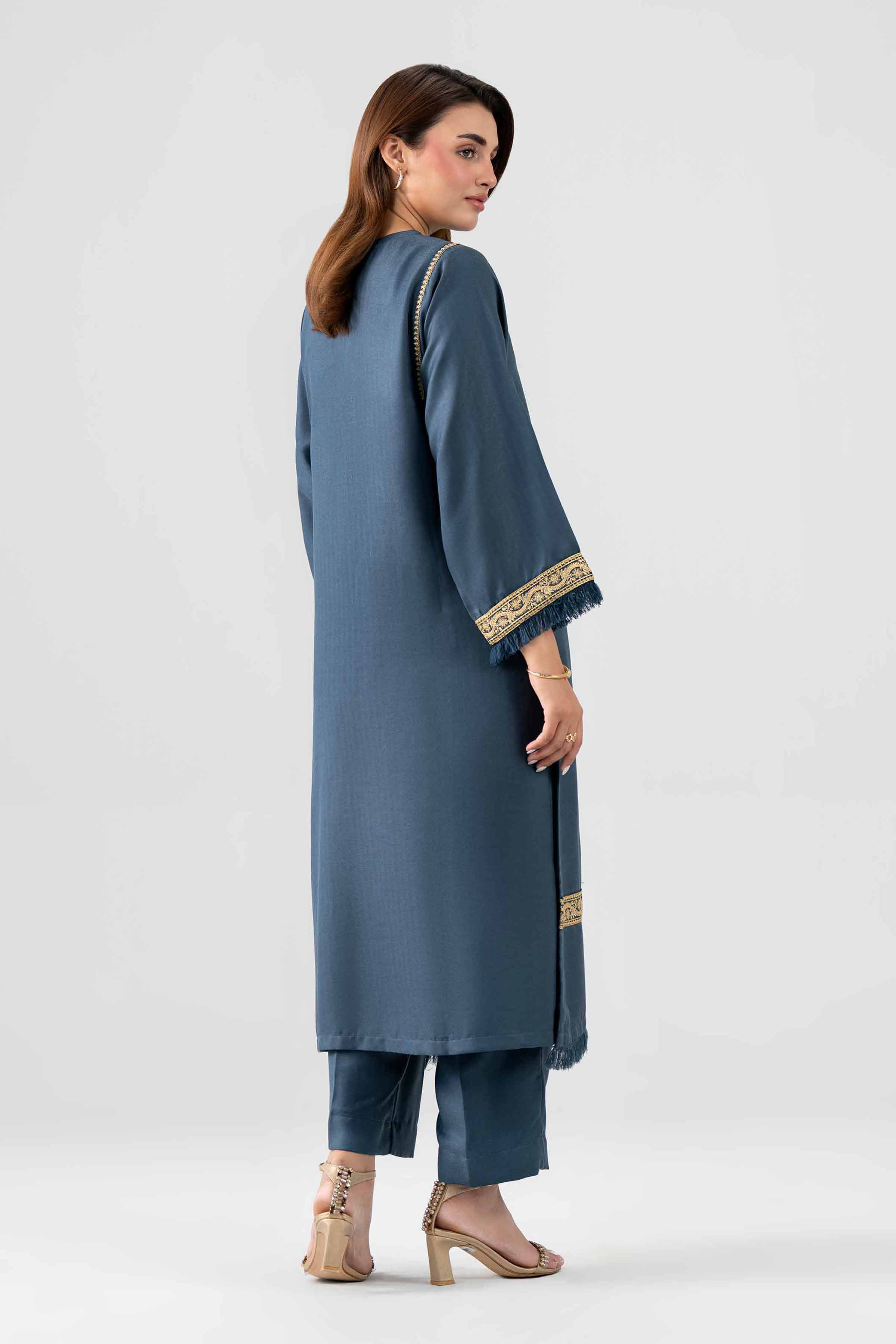 Nishat UK - Blue Embroidered Viscose 2 Pieces ready to wear Dress