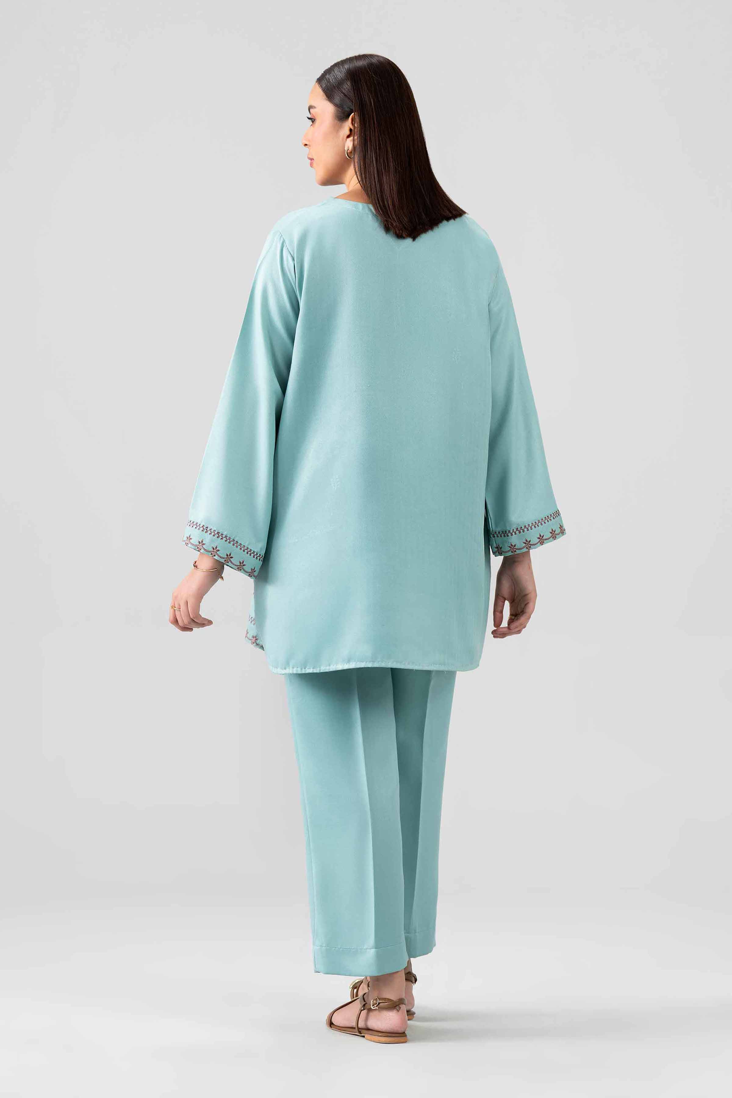 Nishat UK - Blue Embroidered Viscose 2 Pieces ready to wear Dress