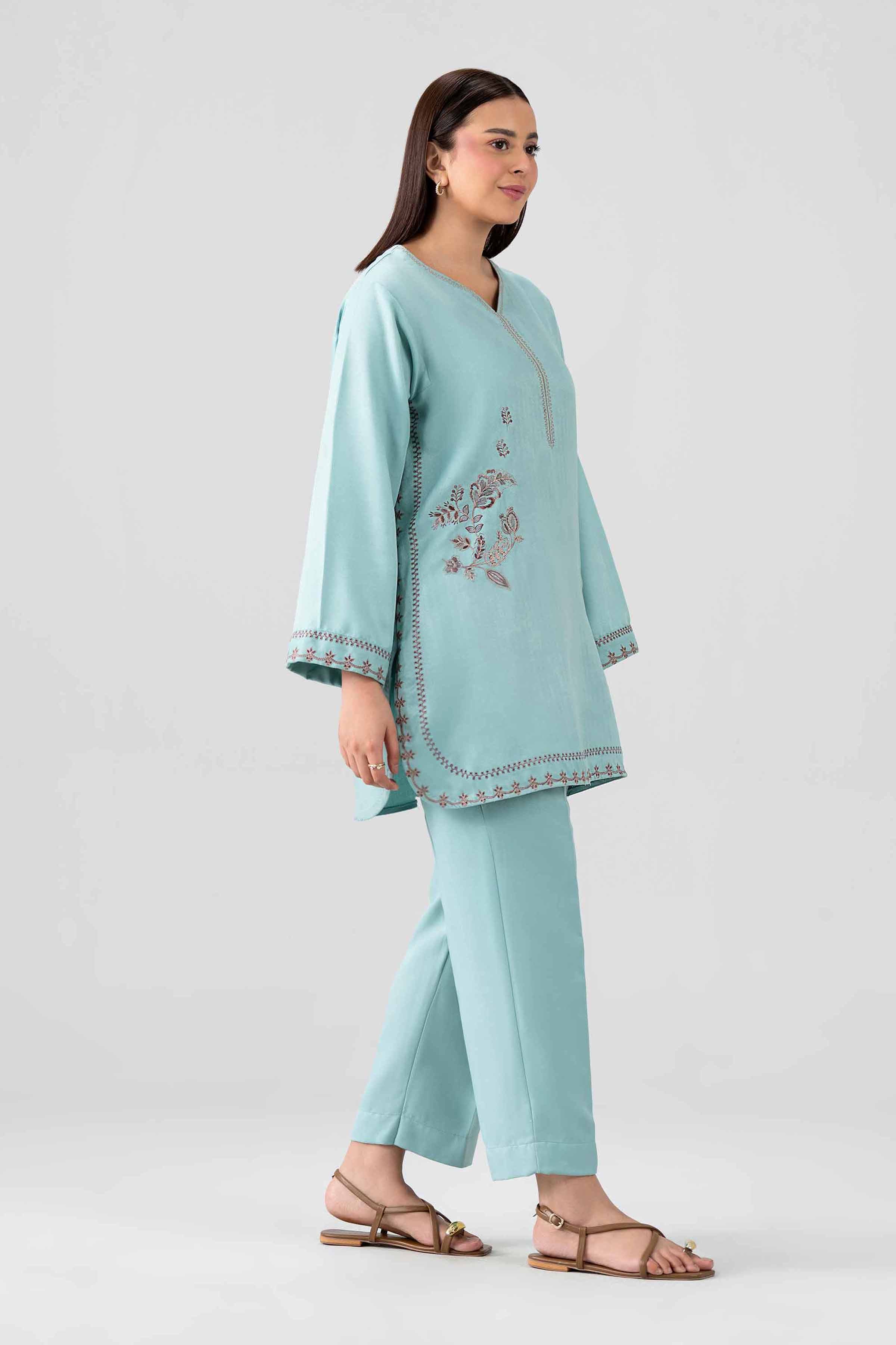 Nishat UK - Blue Embroidered Viscose 2 Pieces ready to wear Dress