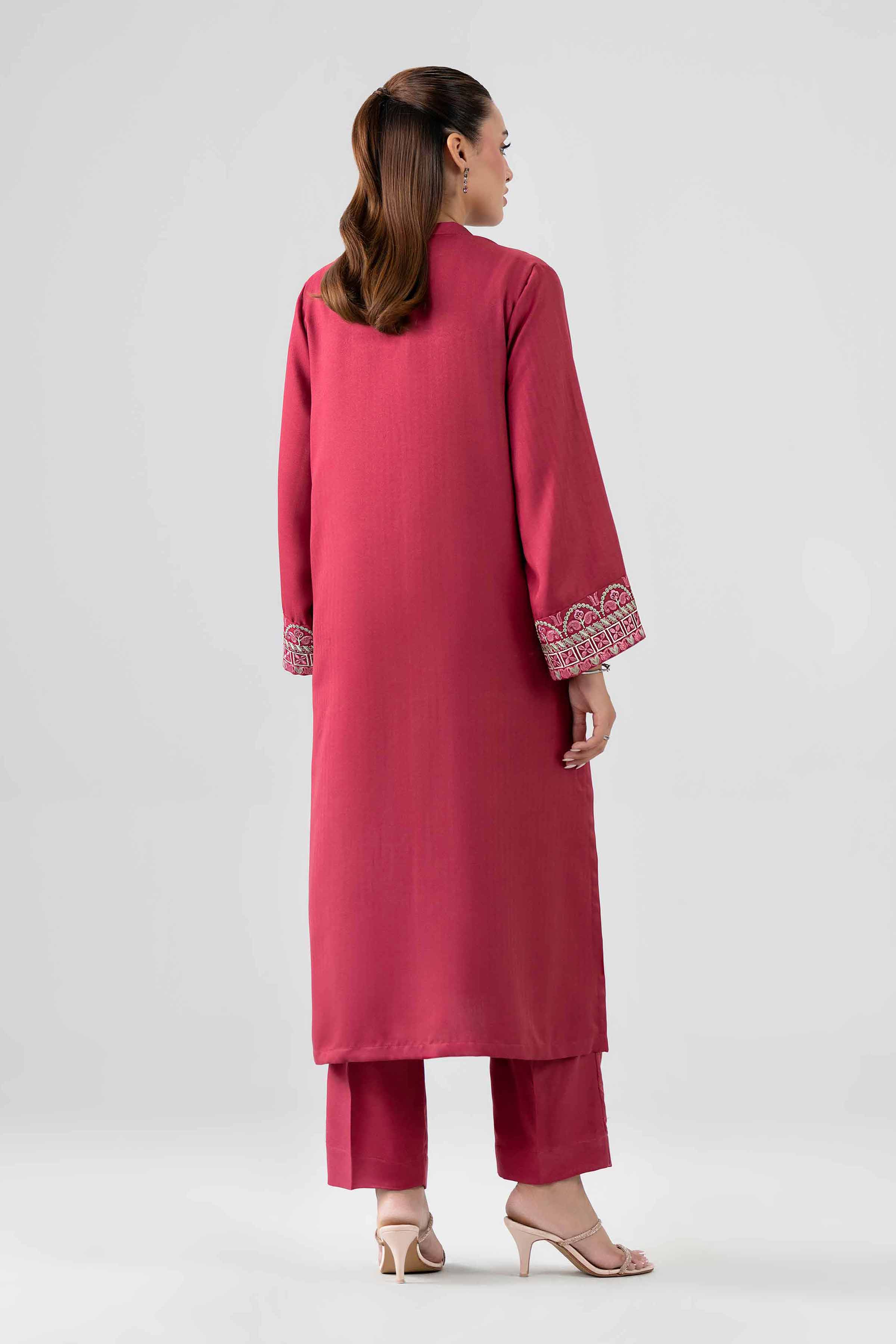 Nishat UK - Red Embroidered Viscose 2 Pieces ready to wear Dress