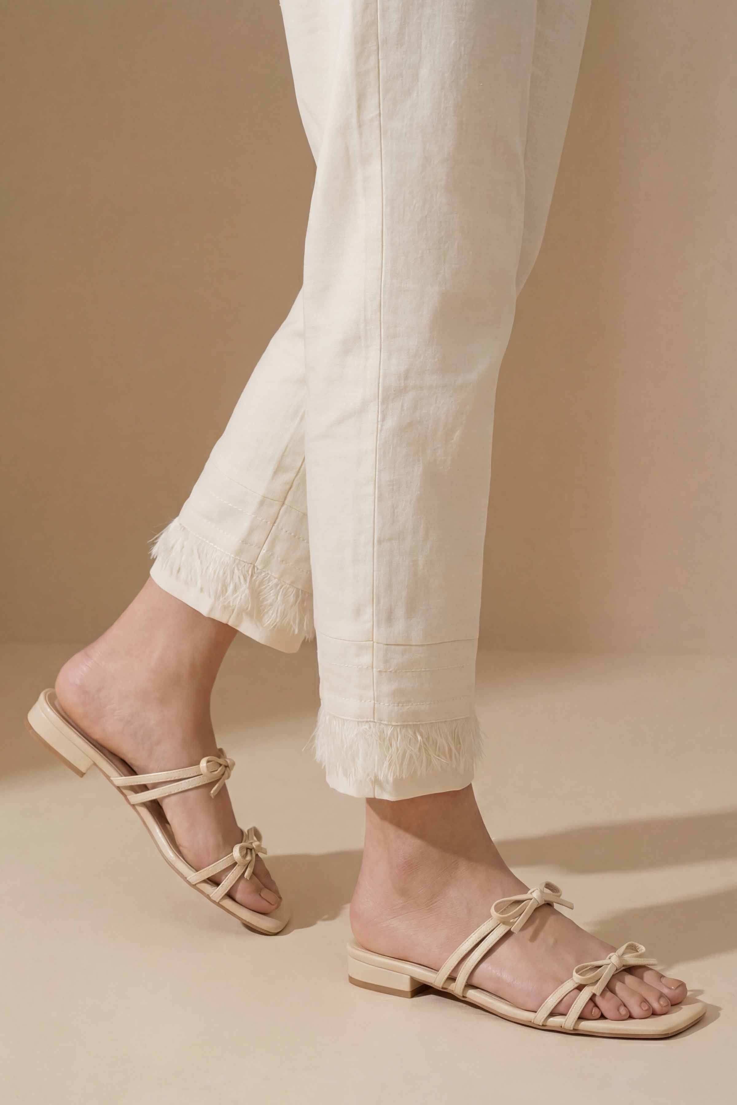 NishatUK - Off White Solids Cambric 1-piece ready to wear trouser