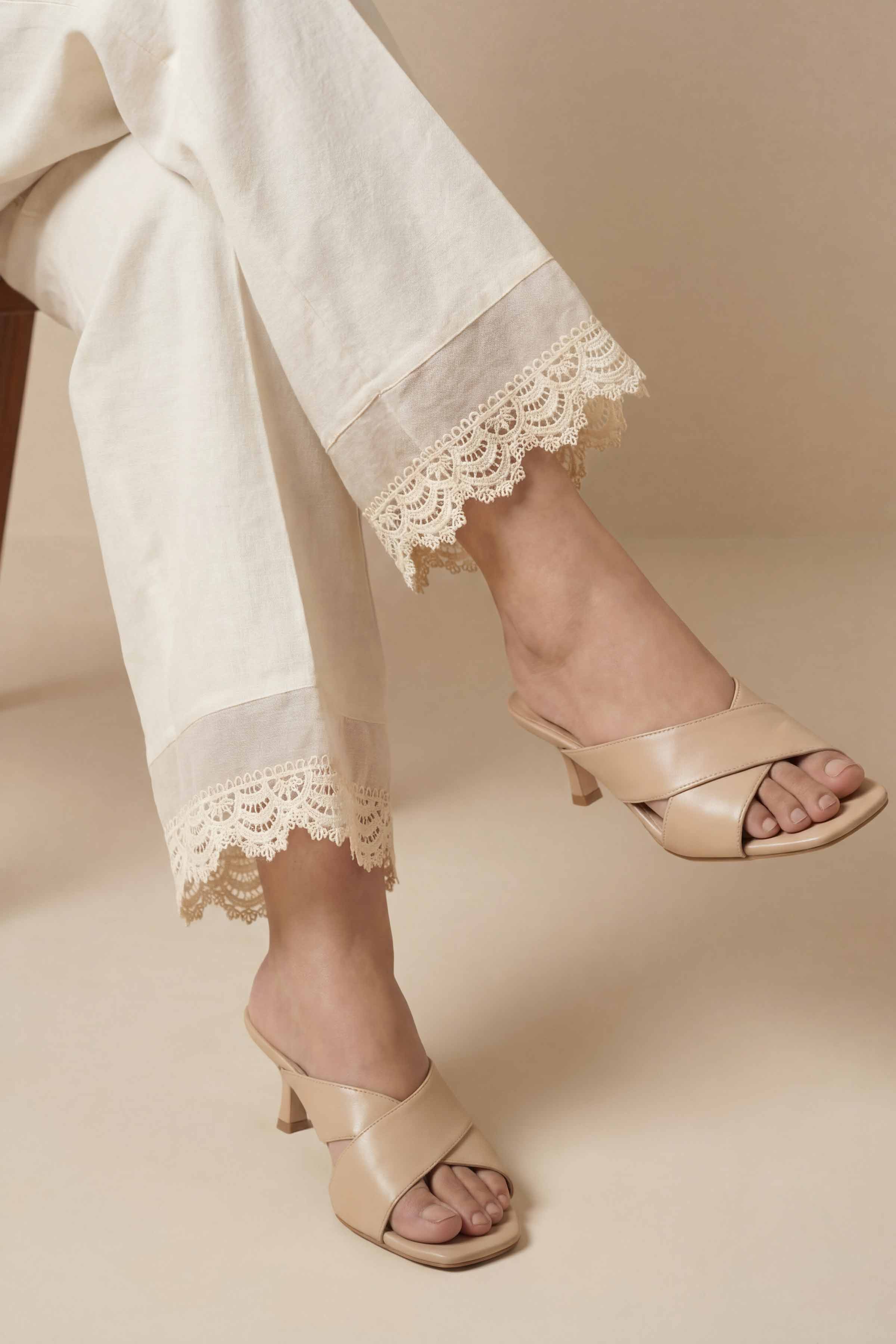 NishatUK - Off White  Solids Cambric 1-piece ready to wear trouser