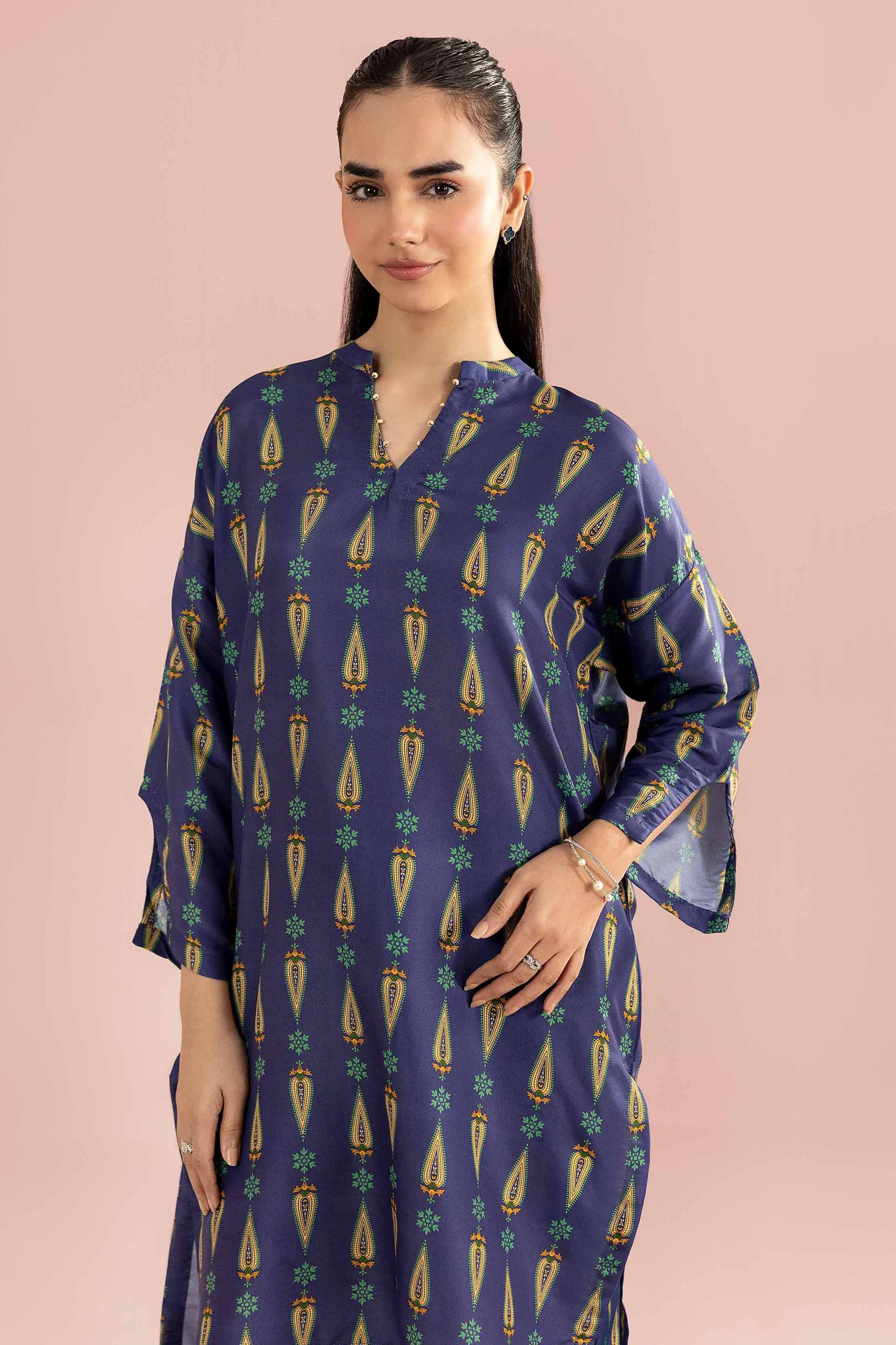 NishatUK - Blue Printed Lawn 2-piece ready to wear Dress