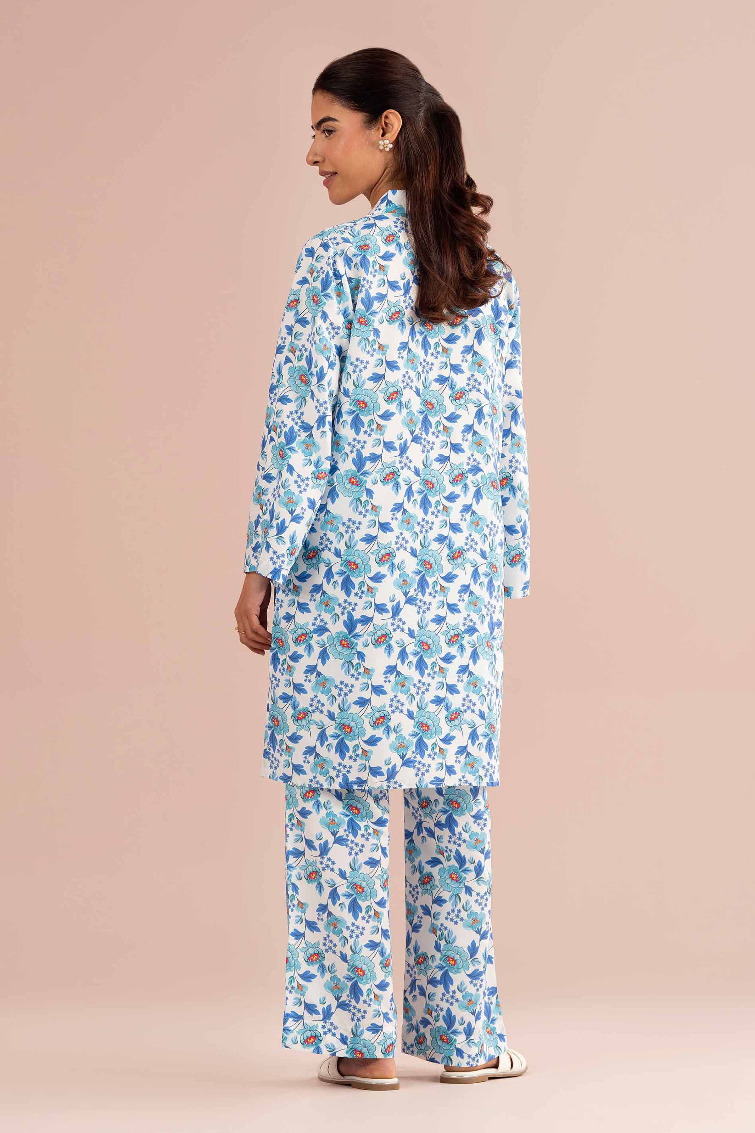 NishatUK - Off White  Printed Lawn 2-piece ready to wear Dress