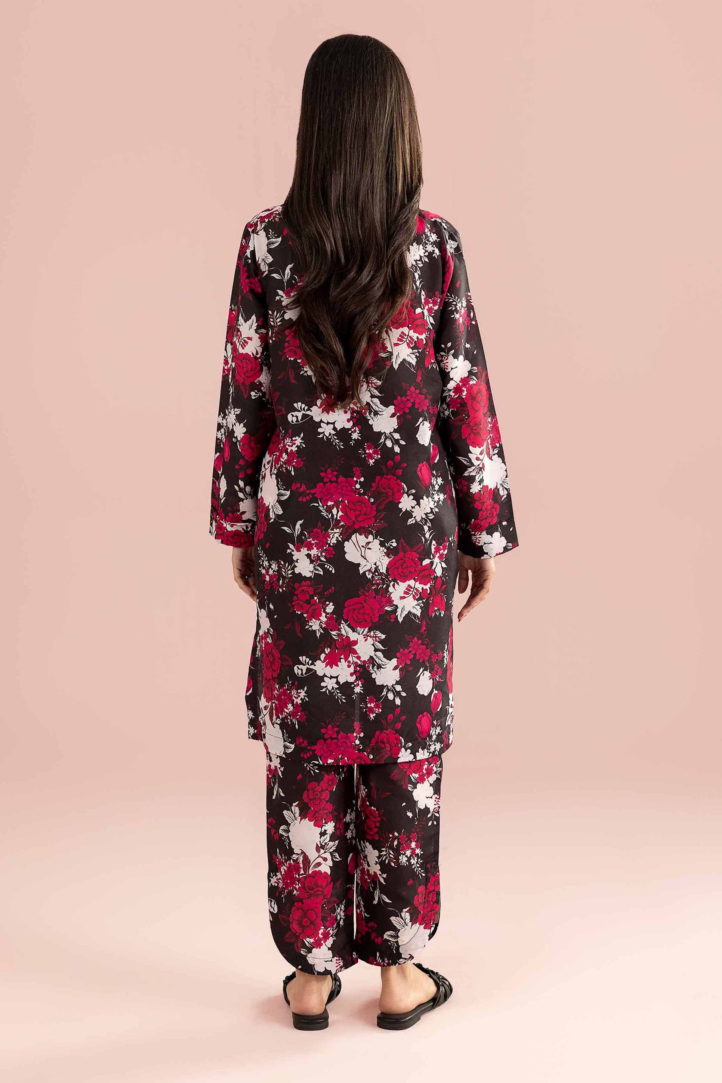NishatUK - Black Printed Lawn 2-piece ready to wear Dress