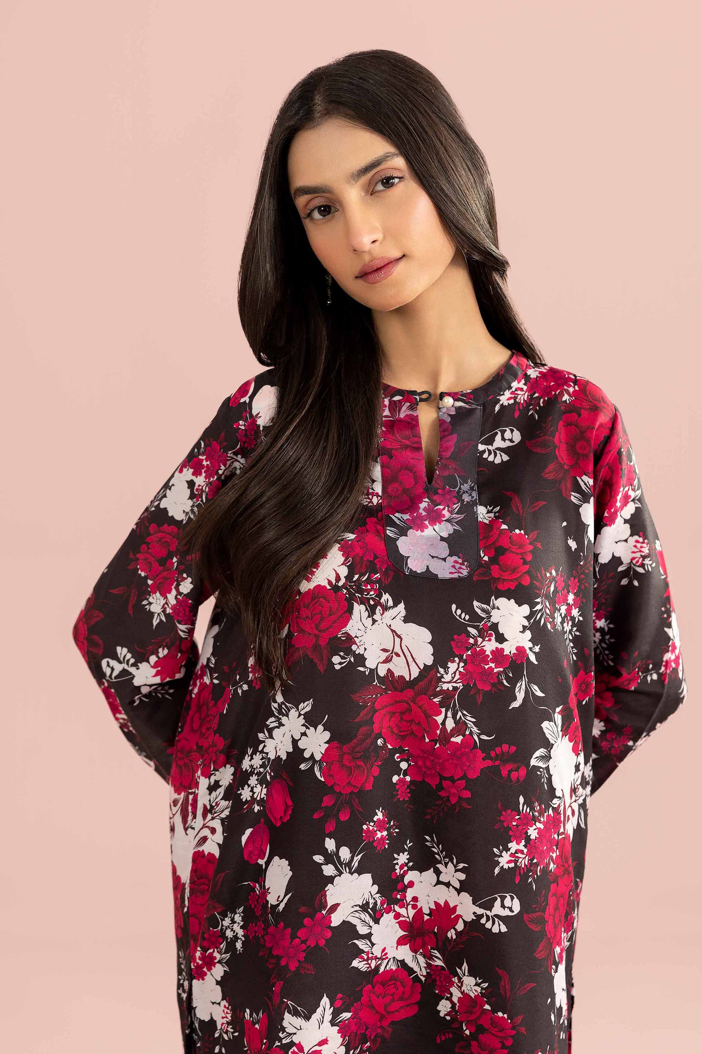 NishatUK - Black Printed Lawn 2-piece ready to wear Dress