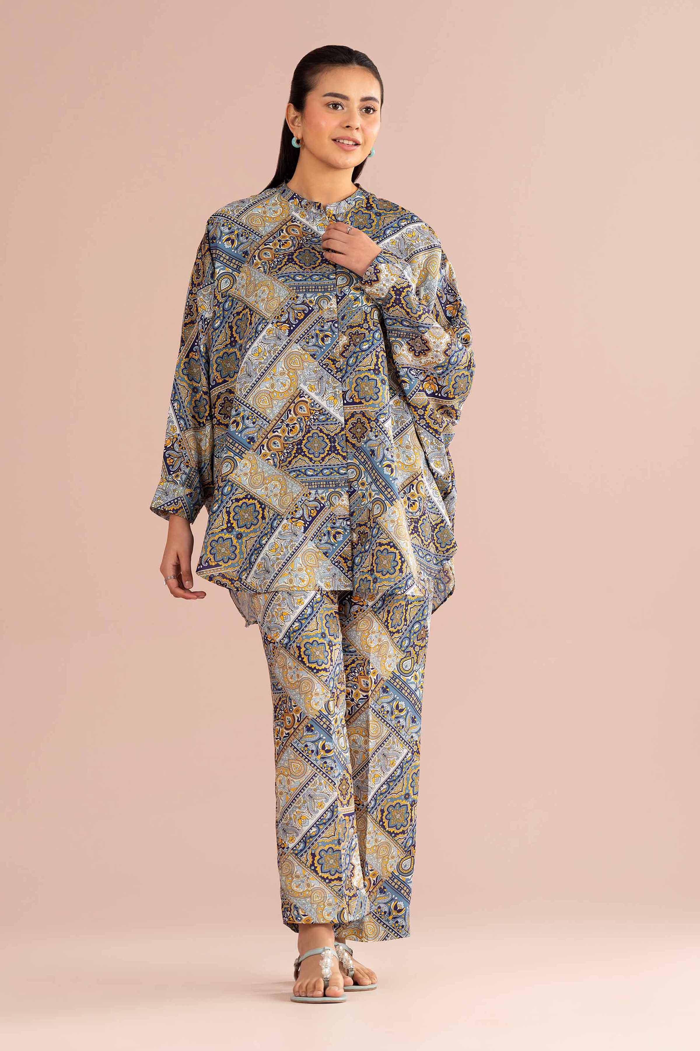 NishatUK - Multi Printed Lawn 2-piece ready to wear Dress