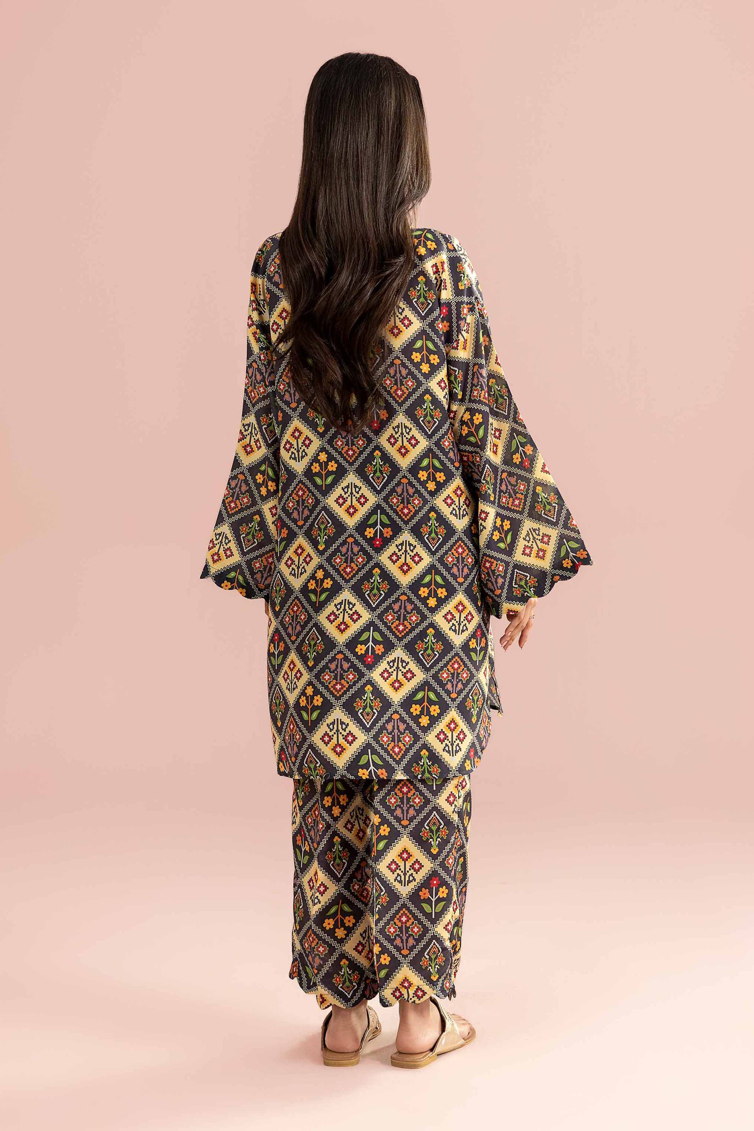 NishatUK - Blue Printed Lawn 2-piece ready to wear Dress
