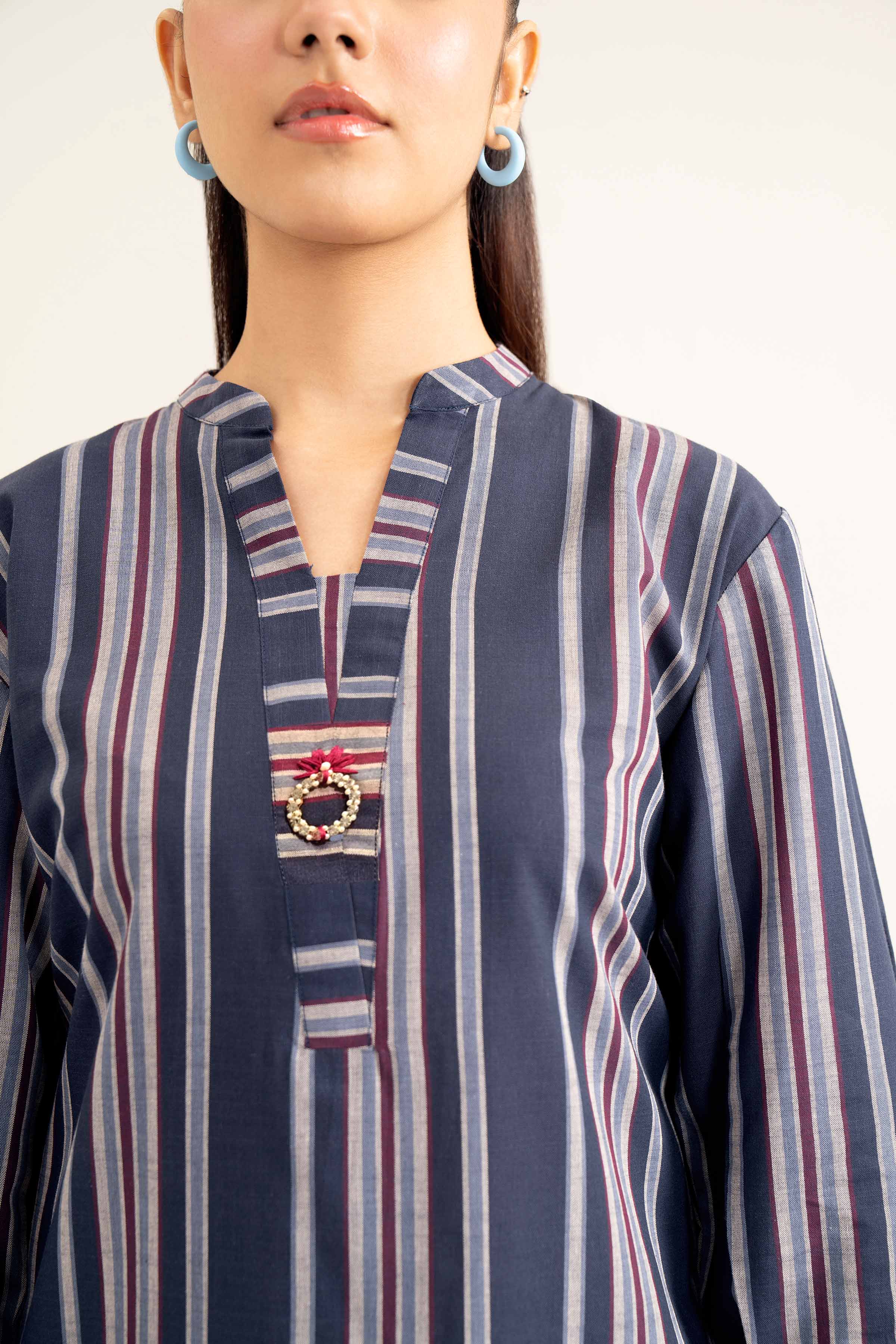 NishatUK - Brown Solids  Yarn Dyed 1-piece ready to wear Shirt