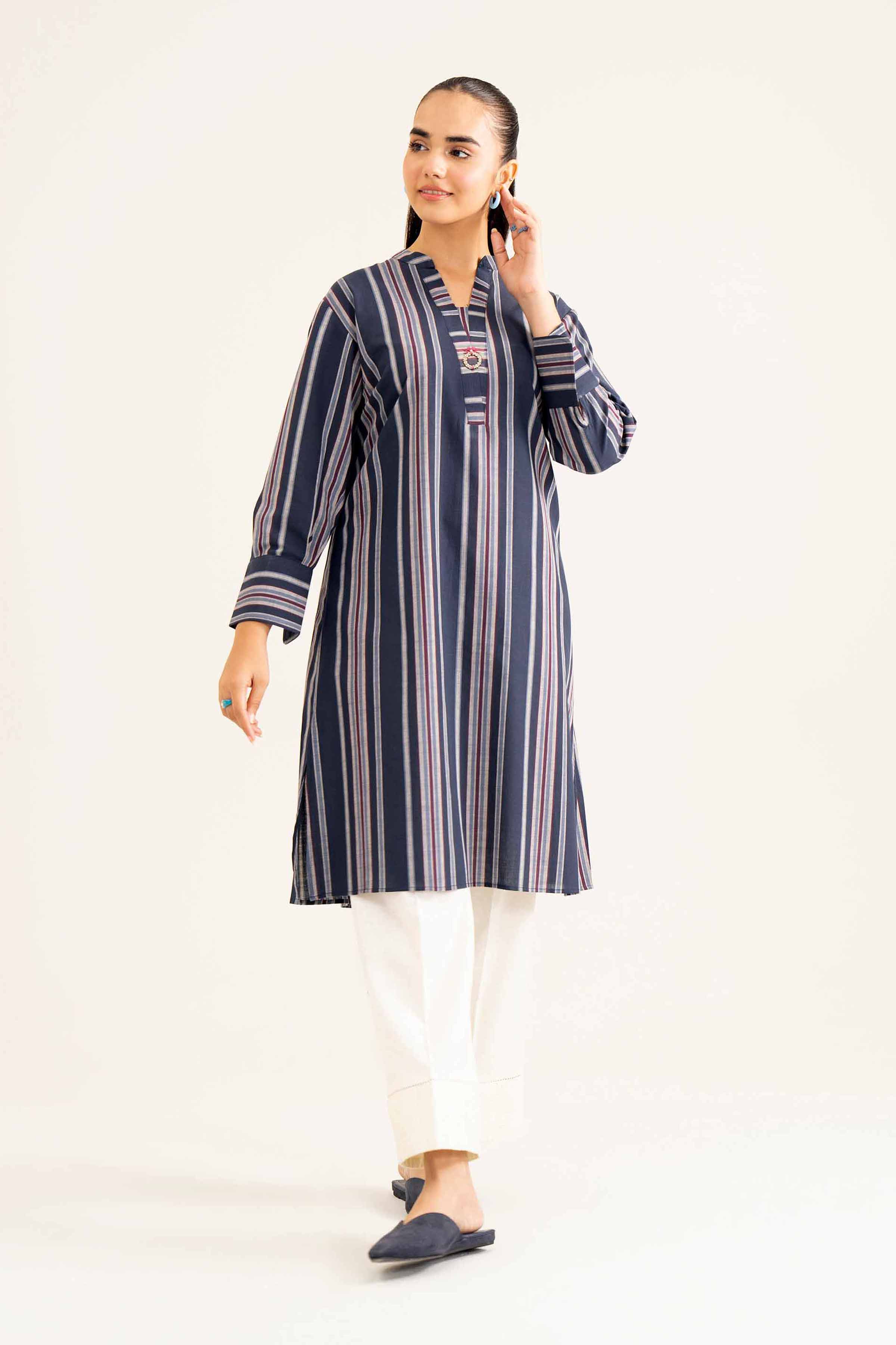 NishatUK - Brown Solids  Yarn Dyed 1-piece ready to wear Shirt