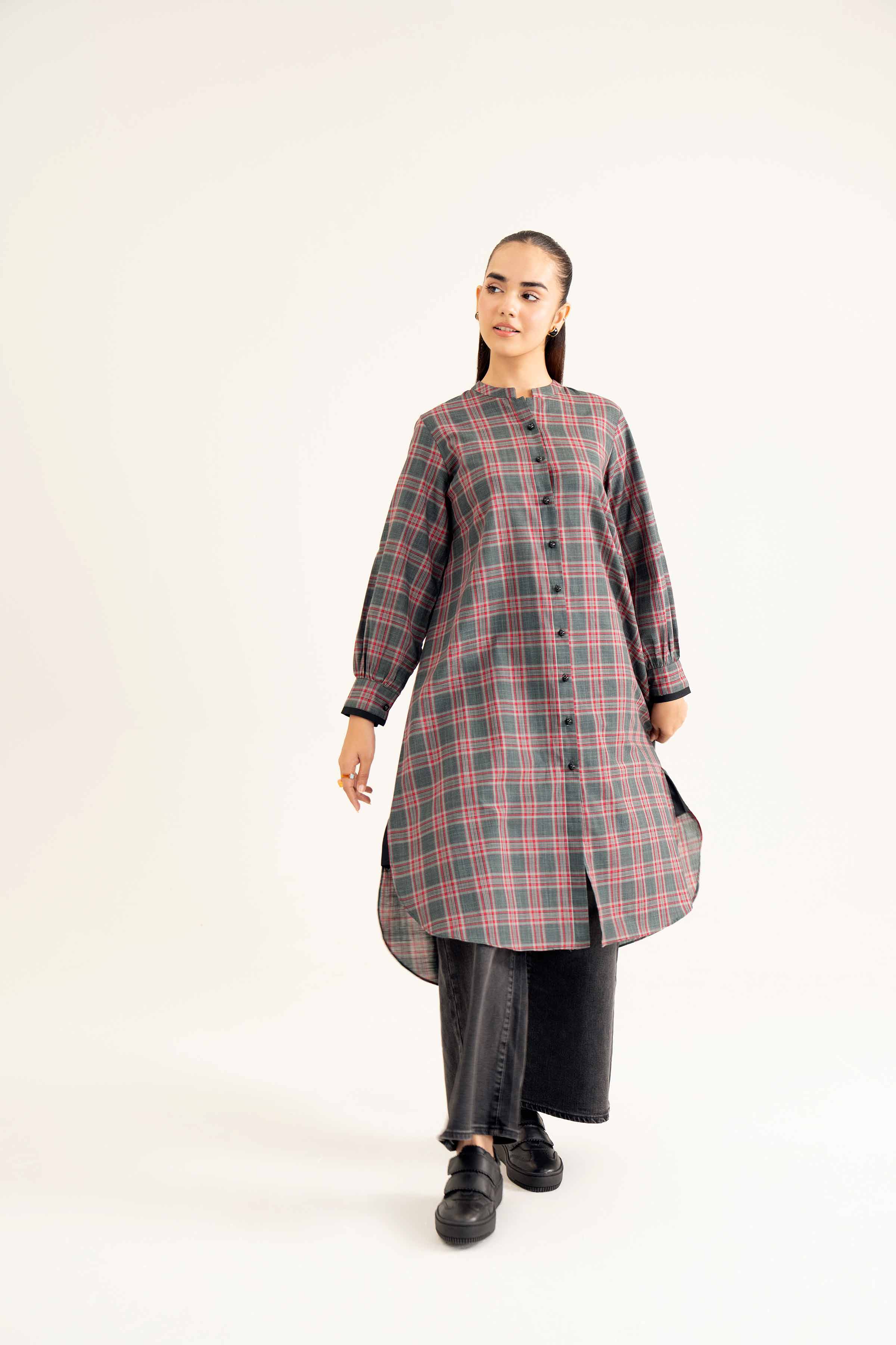 NishatUK - Brown Solids  Yarn Dyed 1-piece ready to wear Shirt