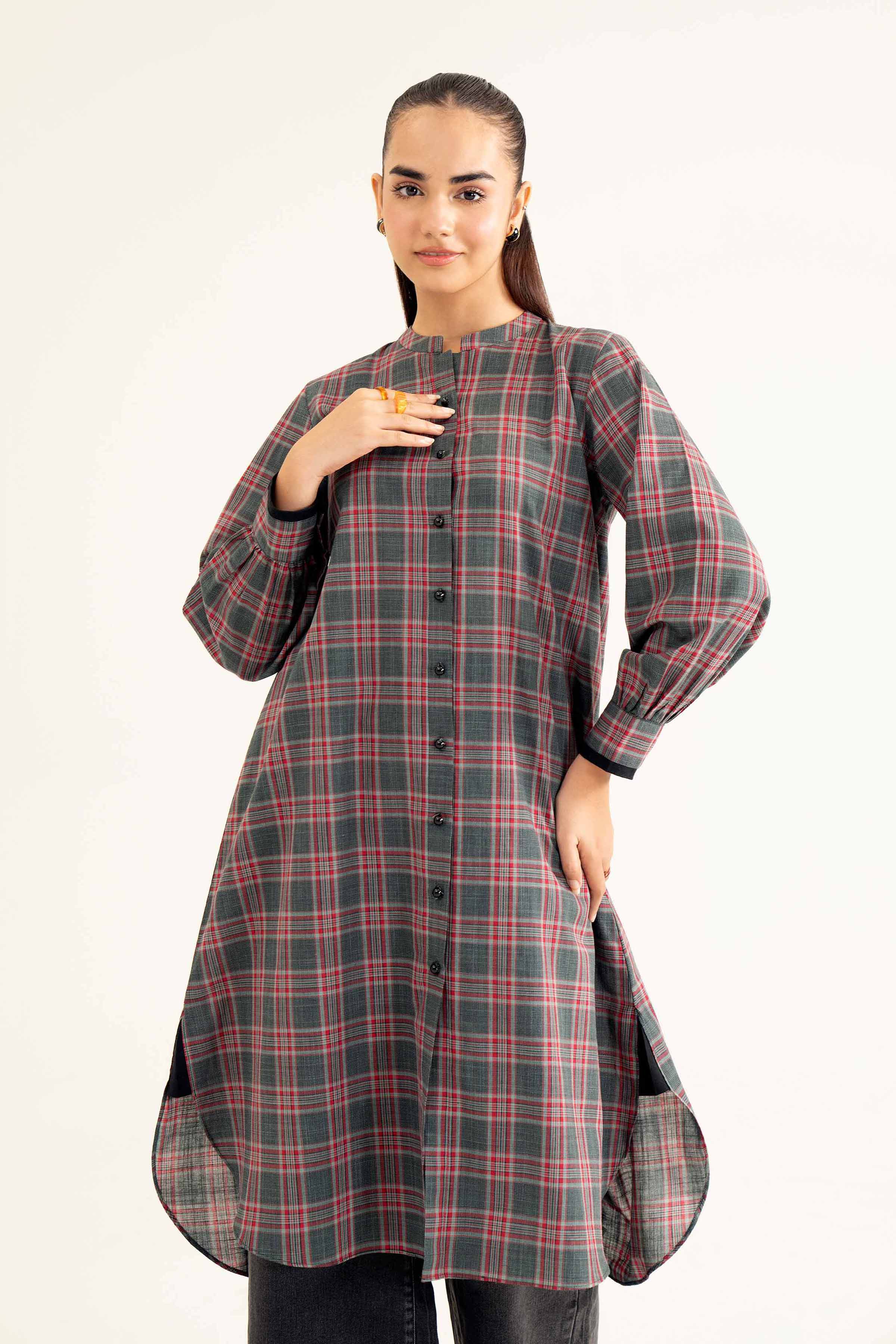 NishatUK - Brown Solids  Yarn Dyed 1-piece ready to wear Shirt