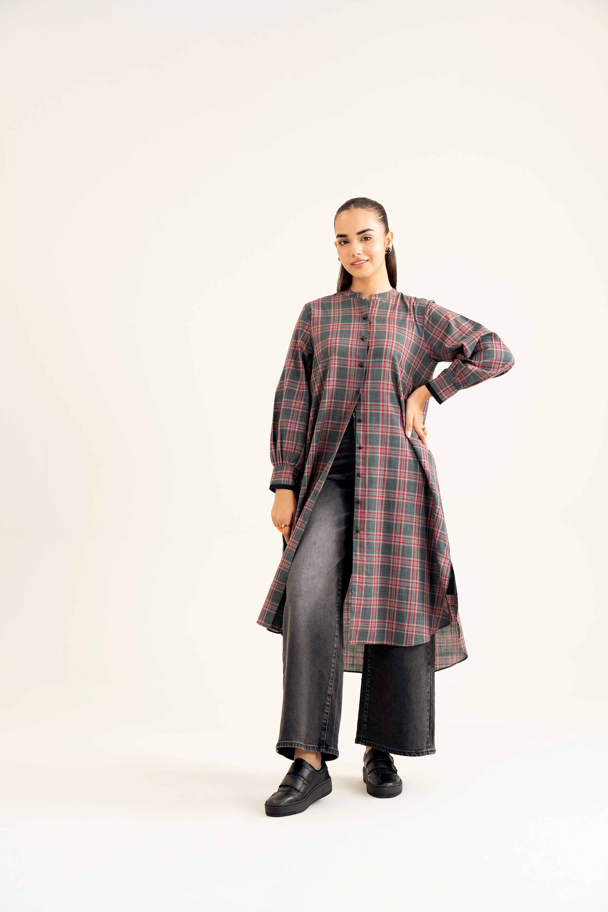 NishatUK - Brown Solids  Yarn Dyed 1-piece ready to wear Shirt