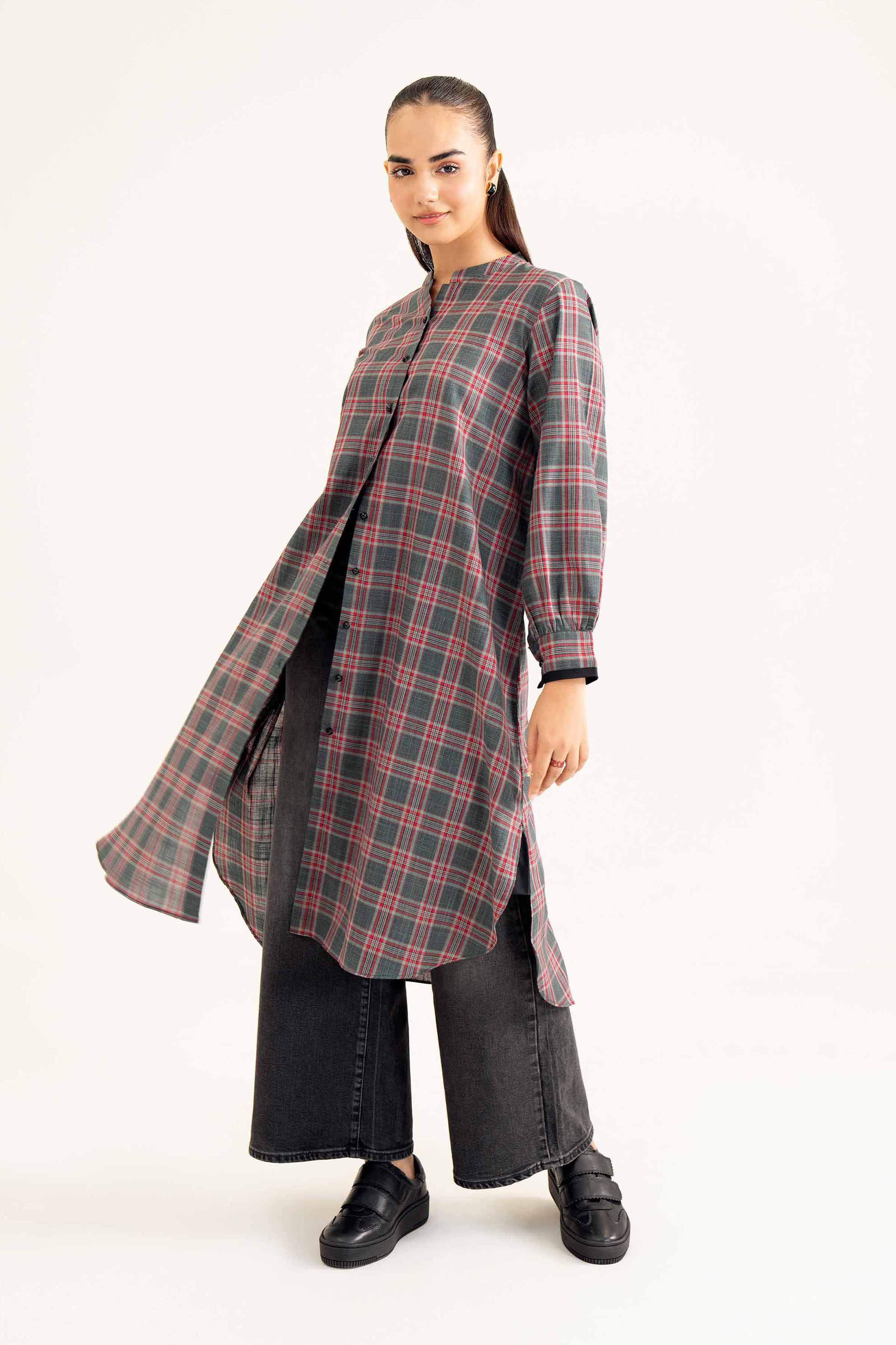 NishatUK - Brown Solids  Yarn Dyed 1-piece ready to wear Shirt