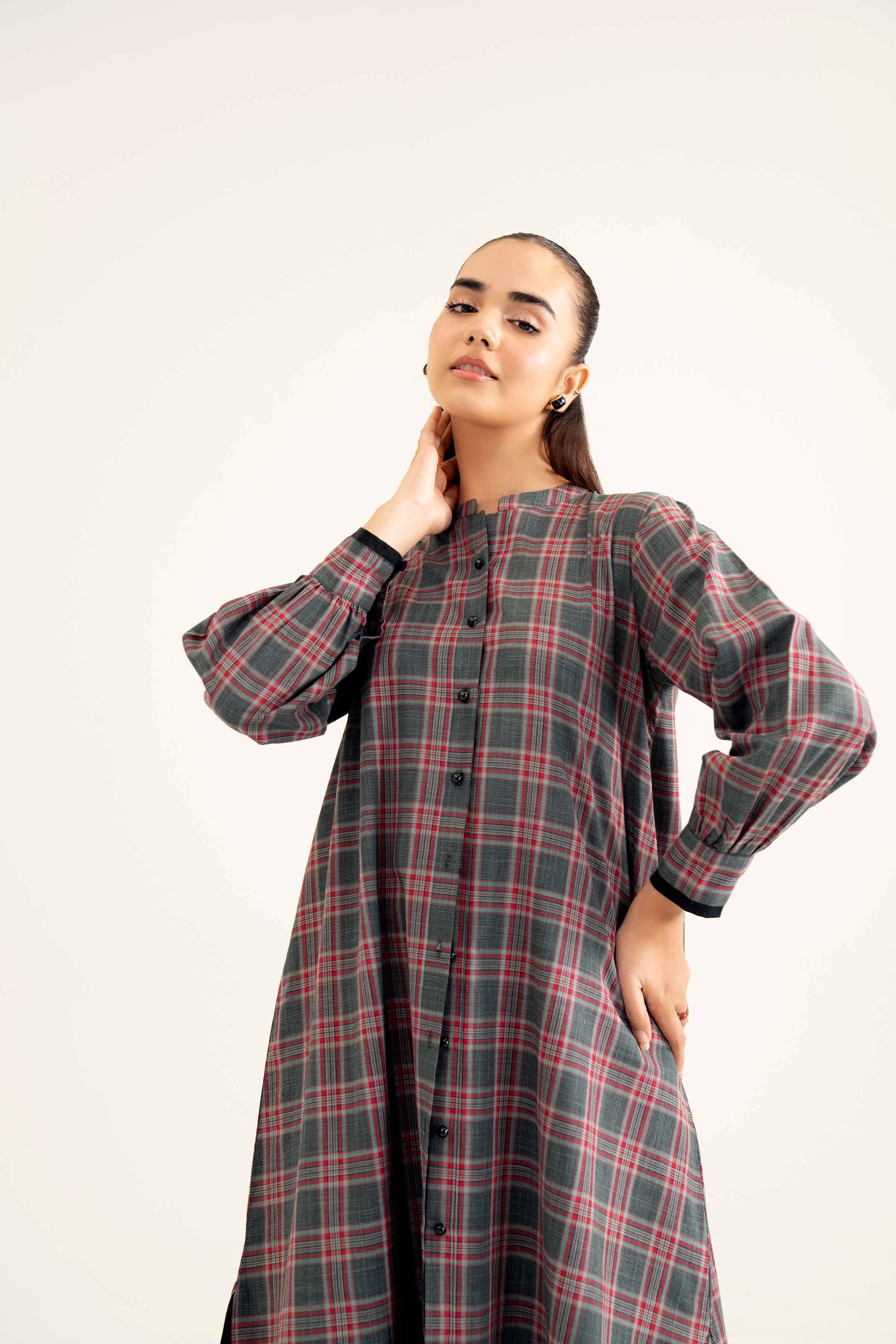 NishatUK - Brown Solids  Yarn Dyed 1-piece ready to wear Shirt
