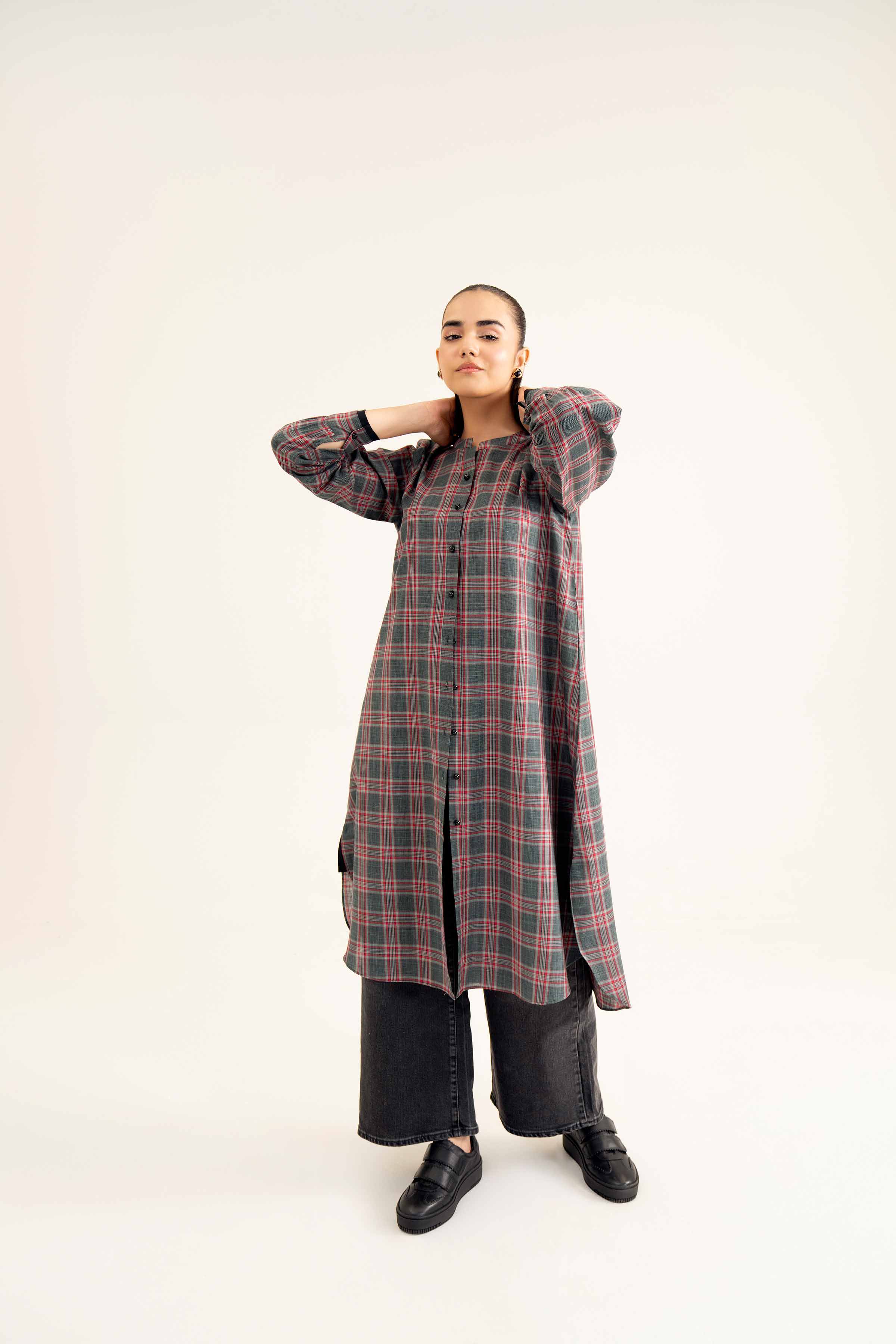 NishatUK - Brown Solids  Yarn Dyed 1-piece ready to wear Shirt