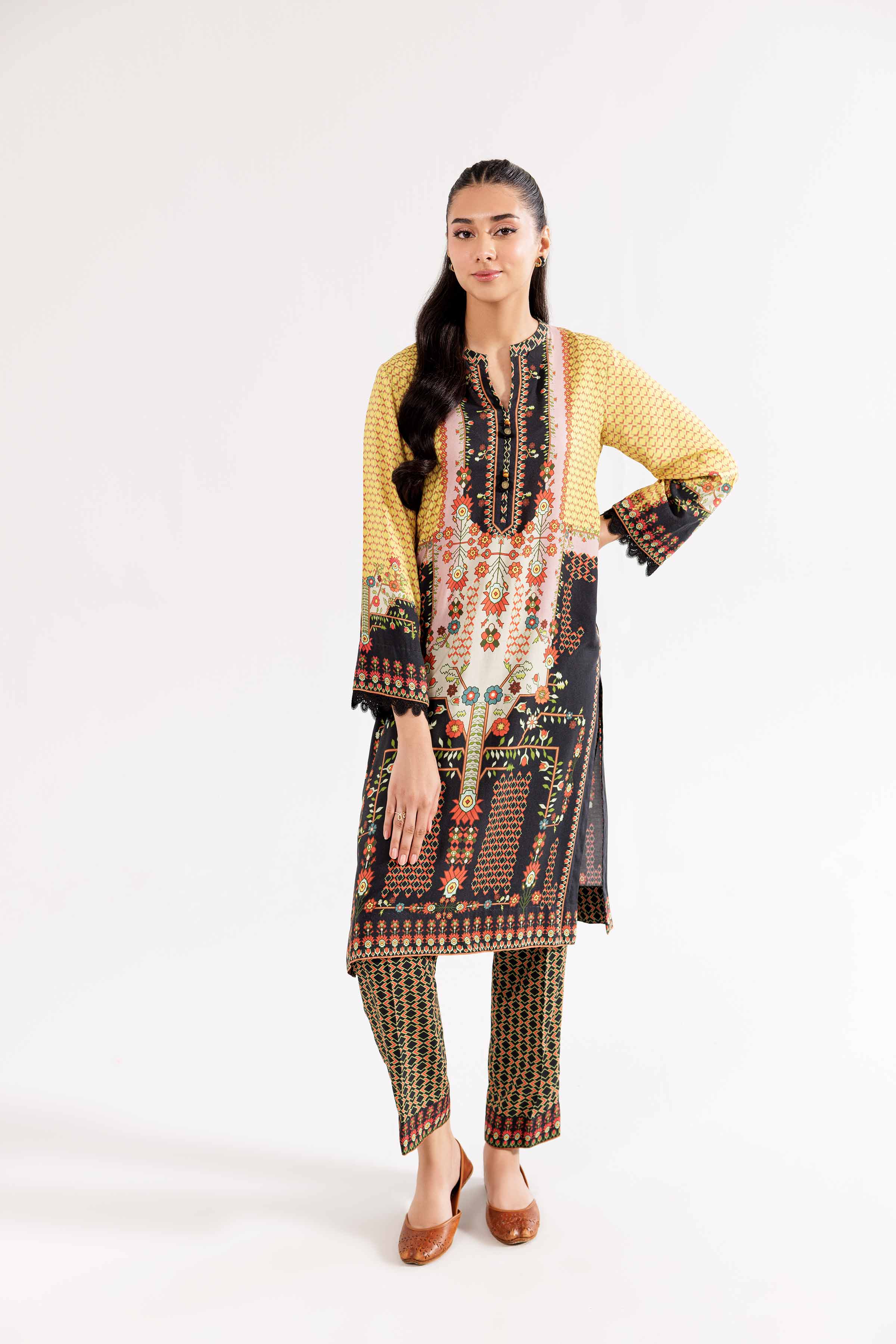 Nishat UK - 3 Piece - Printed Suit - FW24-71