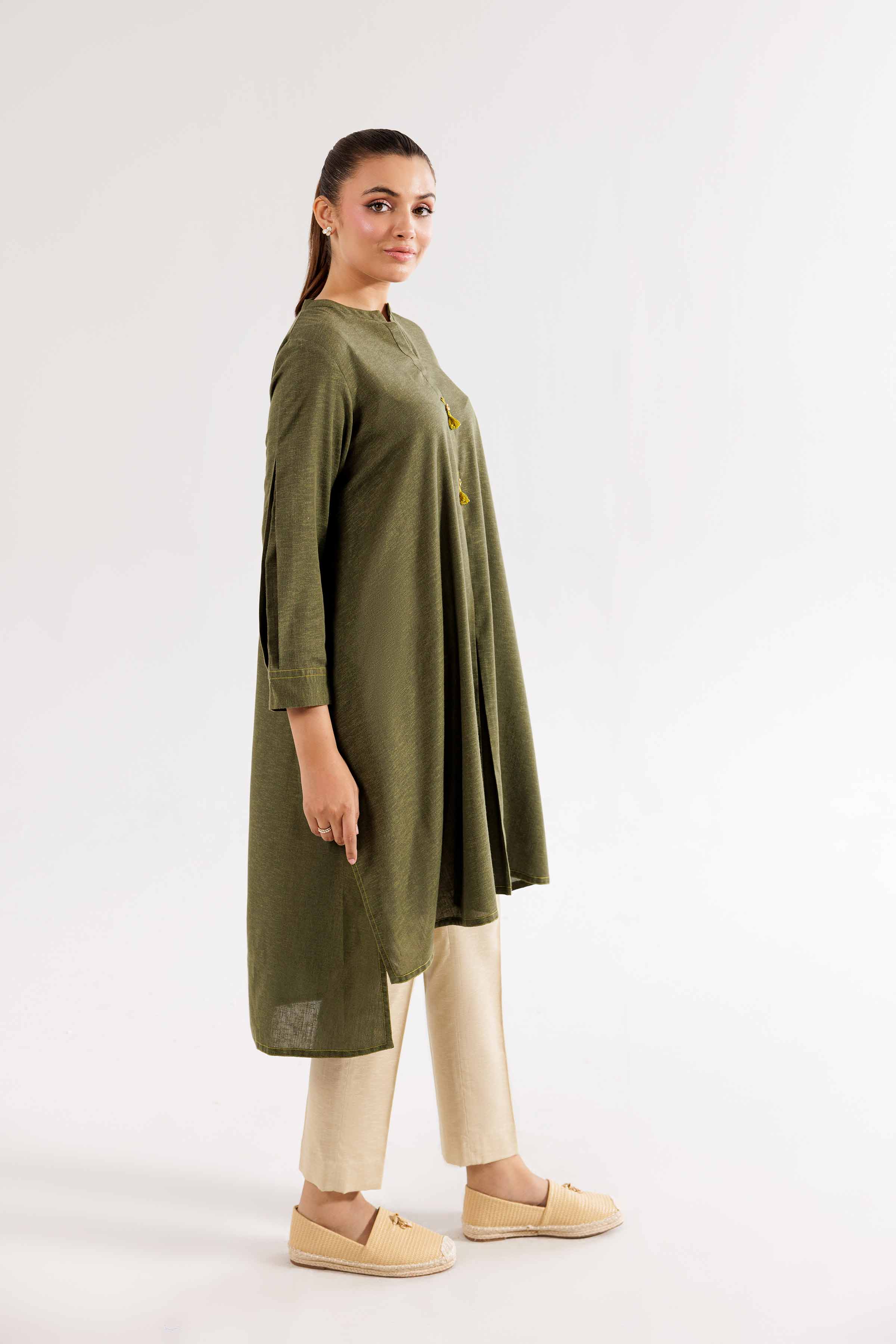 NishatUK - Green Solids  Karandi 1-piece ready to wear Shirt
