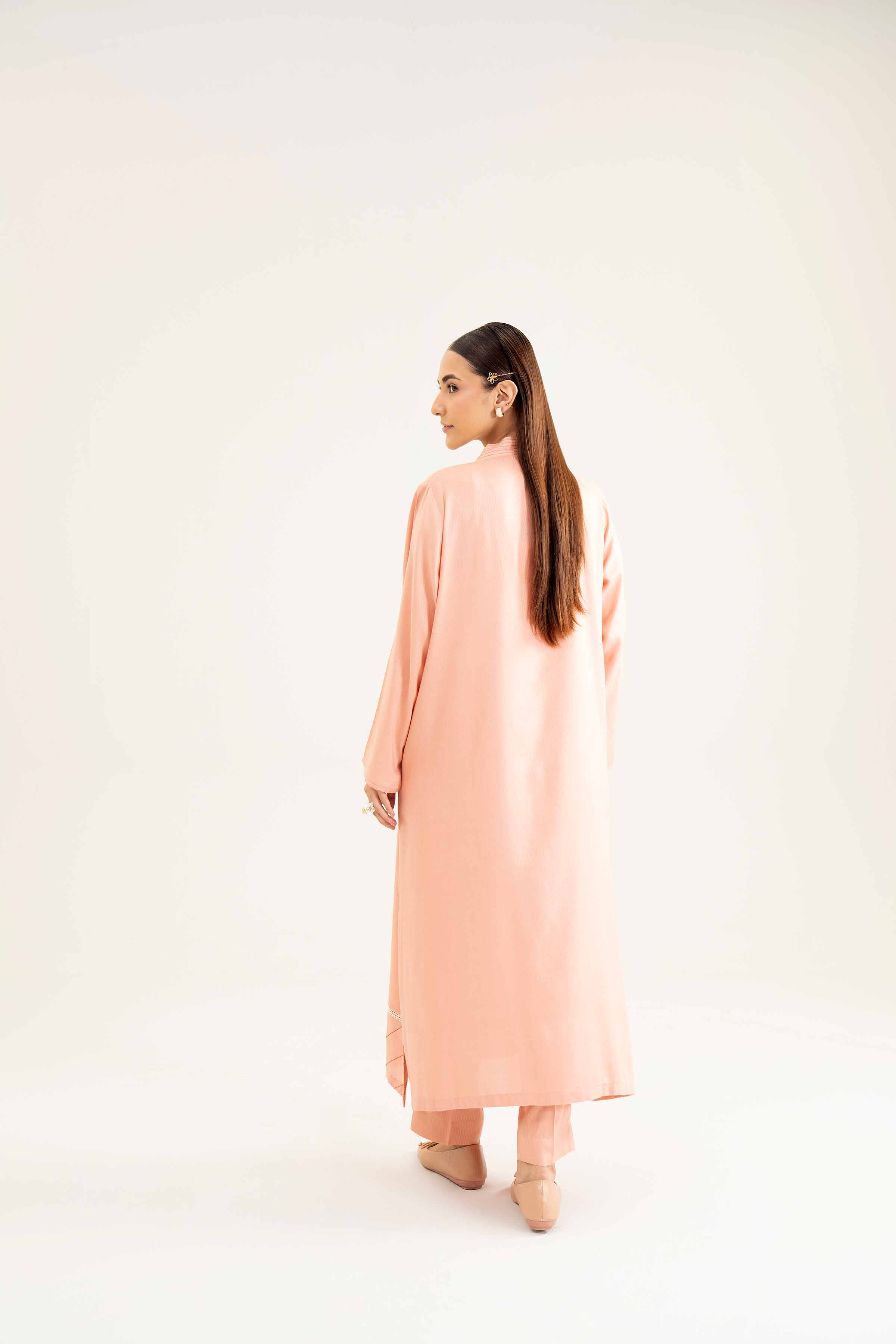 NishatUK - Brown Solids  Texture 2-piece ready to wear Dress