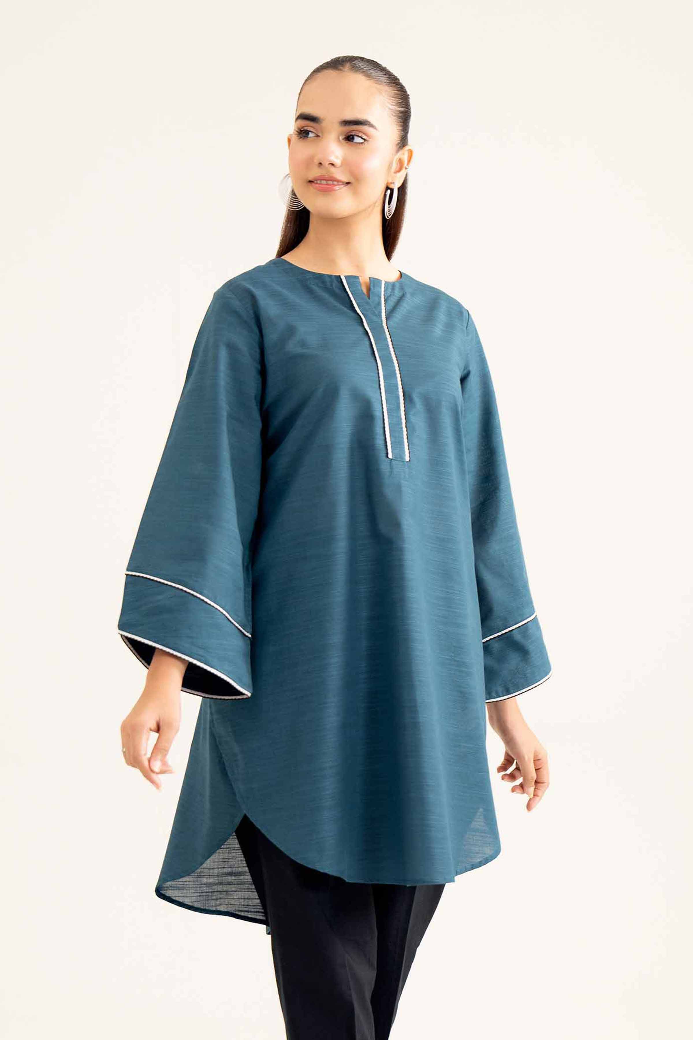 NishatUK - Blue Solids Khaddar 1-piece ready to wear Shirt