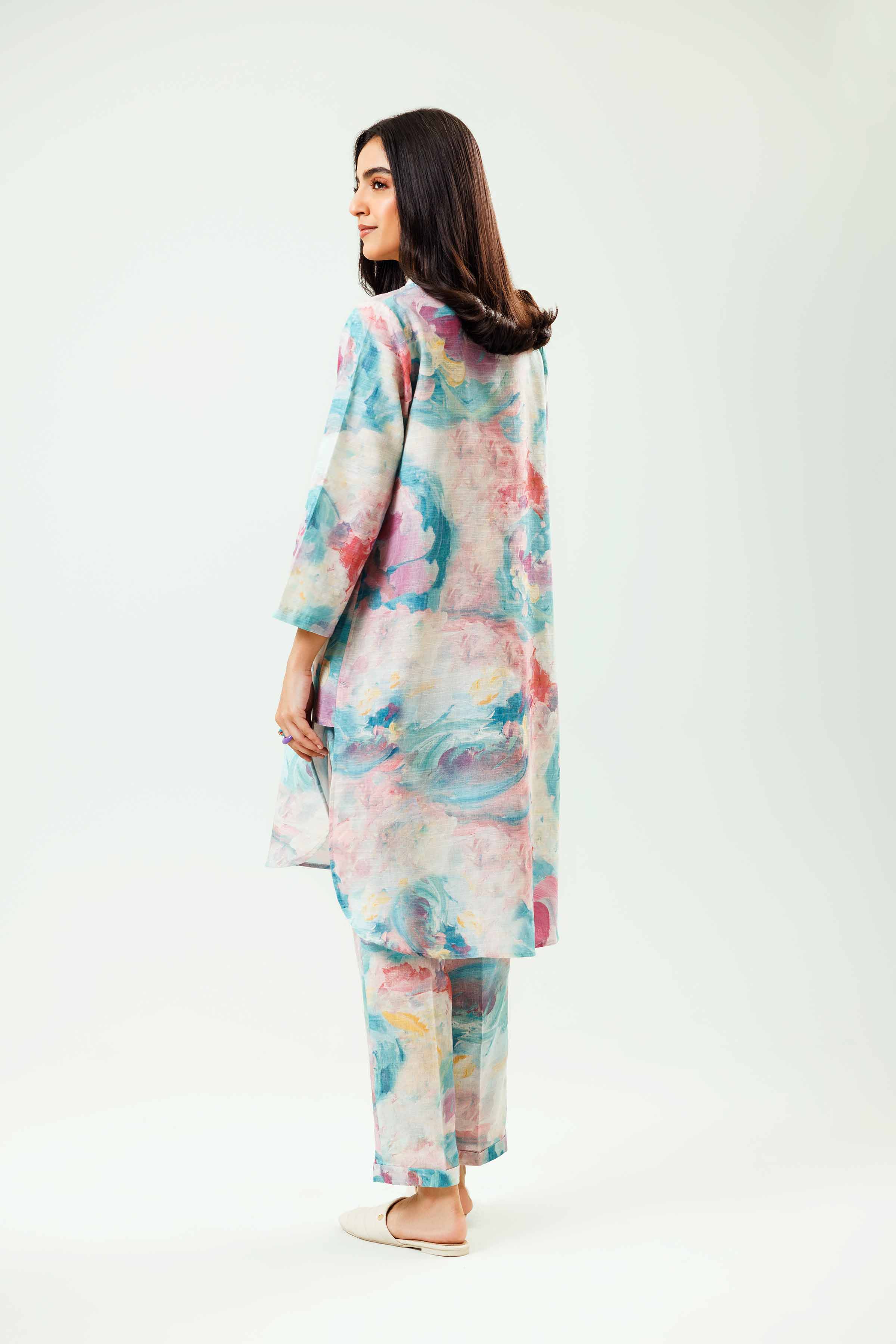NishatUK - Off White Printed Khaddar 2-piece ready to wear Dress
