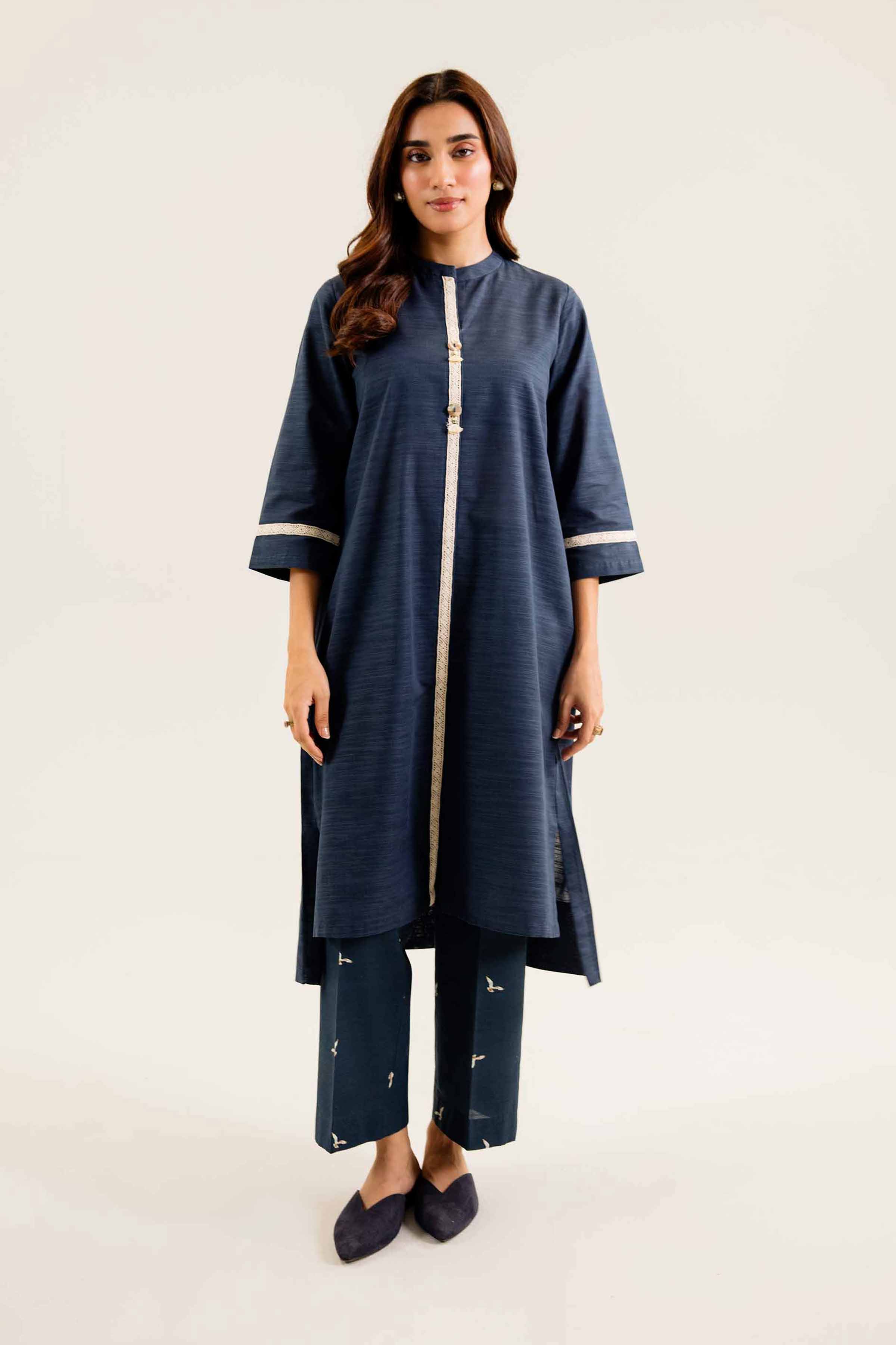 NishatUK - Brown Printed Khaddar 2-piece ready to wear Dress