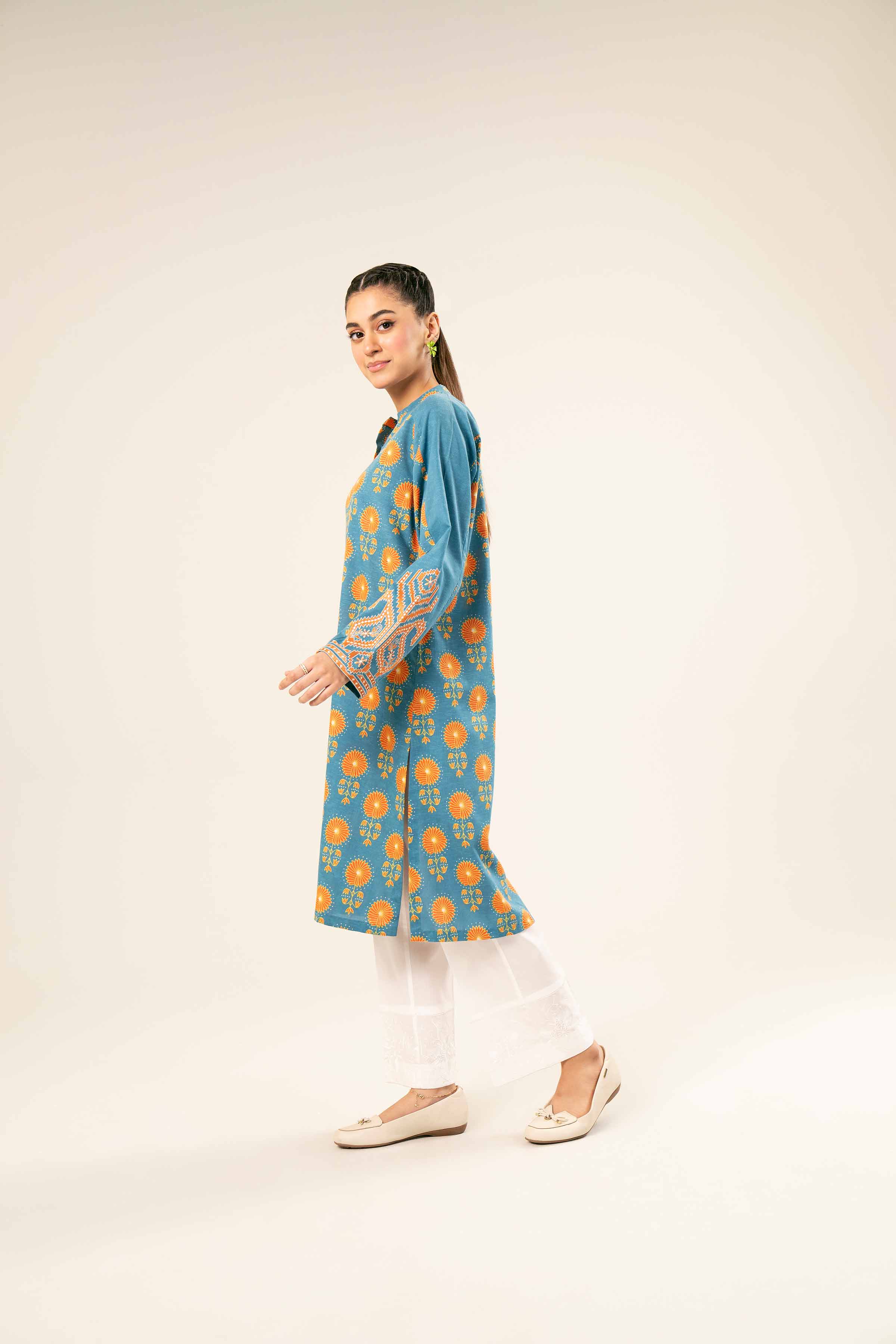 NishatUK - Brown Embroidered   Karandi 1-piece ready to wear Shirt