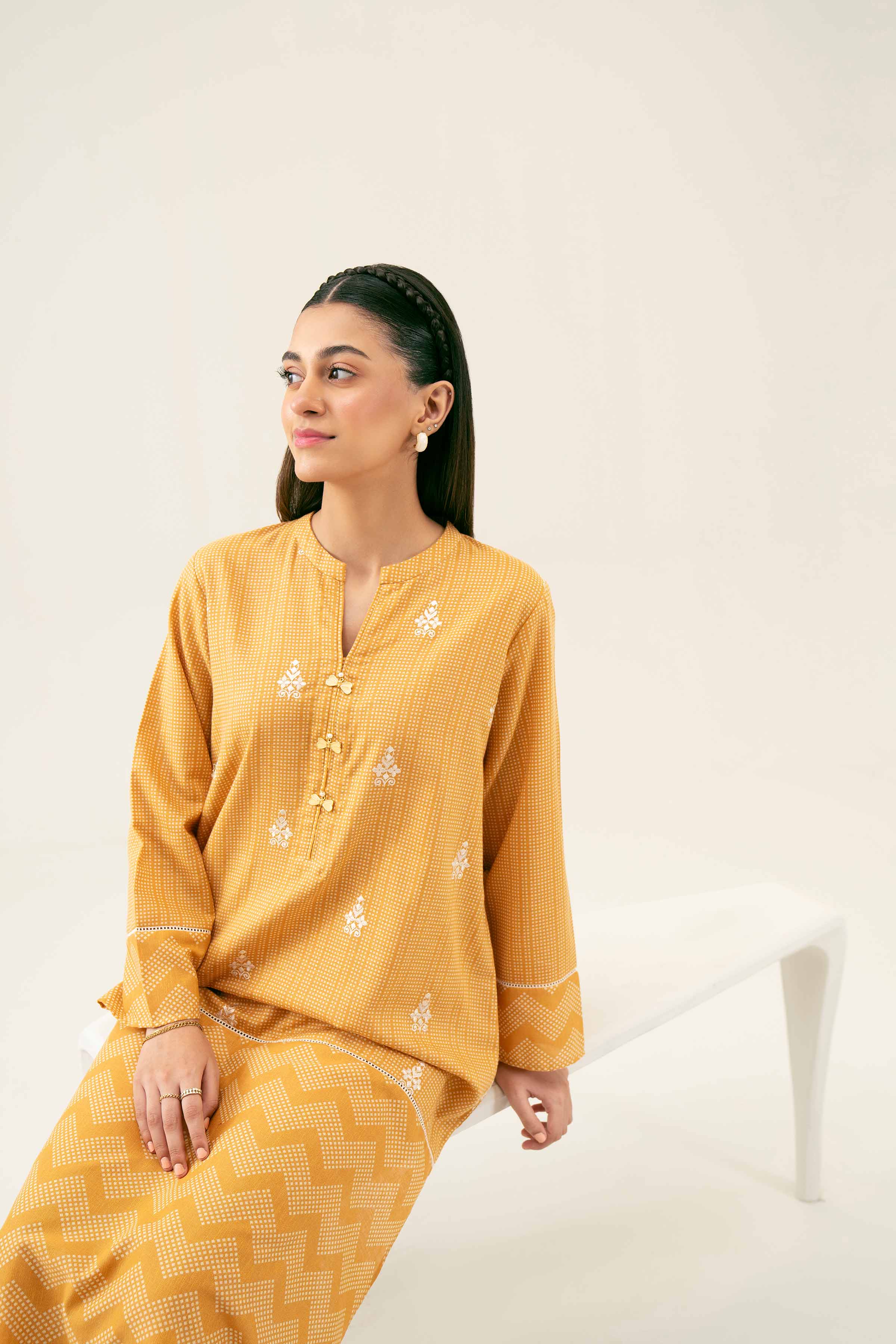 NishatUK - Brown Embroidered   Karandi 2-piece ready to wear Dress