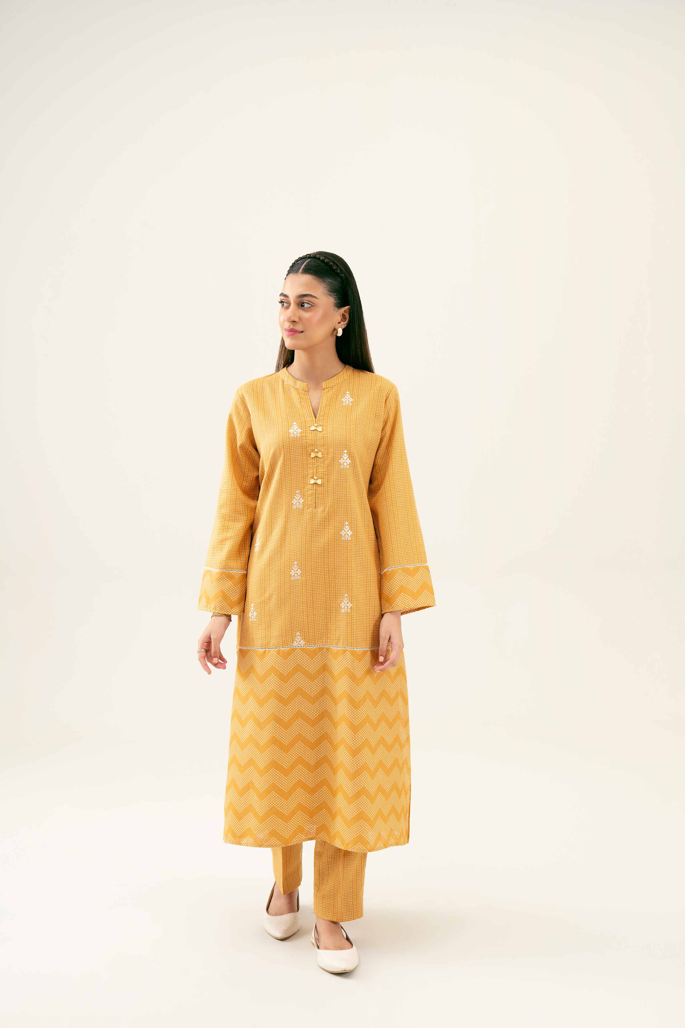 NishatUK - Brown Embroidered   Karandi 2-piece ready to wear Dress