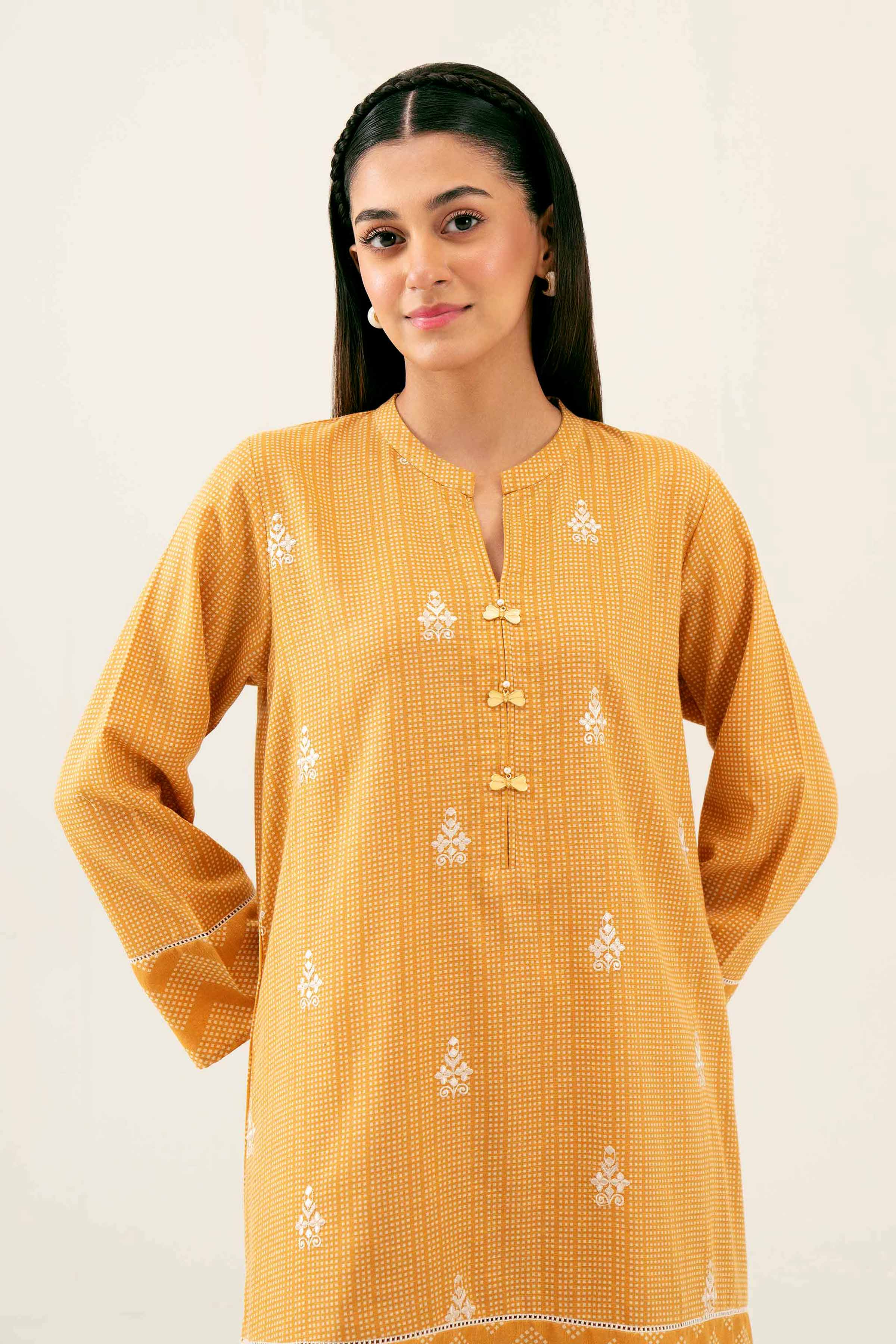 NishatUK - Brown Embroidered   Karandi 2-piece ready to wear Dress