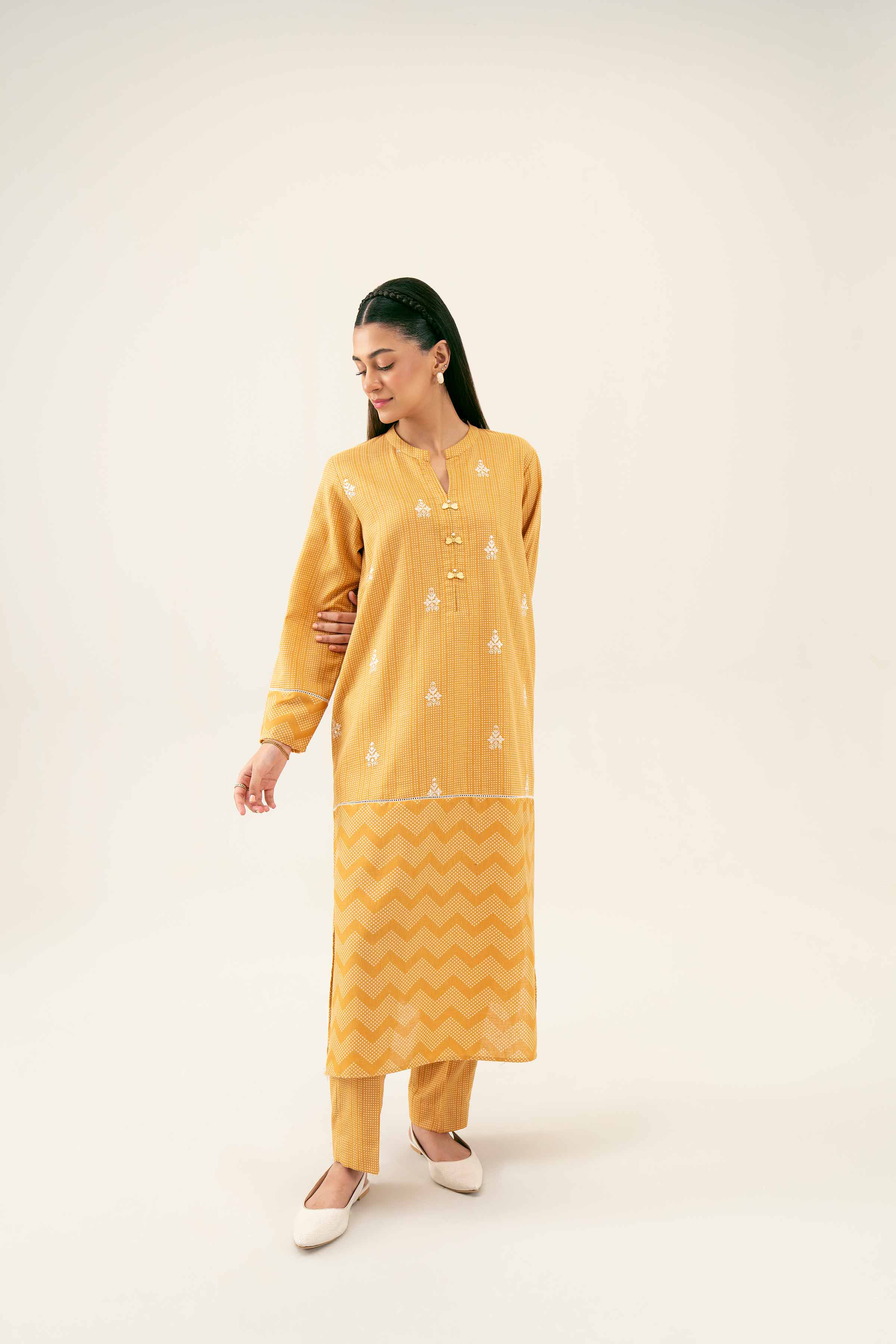NishatUK - Brown Embroidered   Karandi 2-piece ready to wear Dress