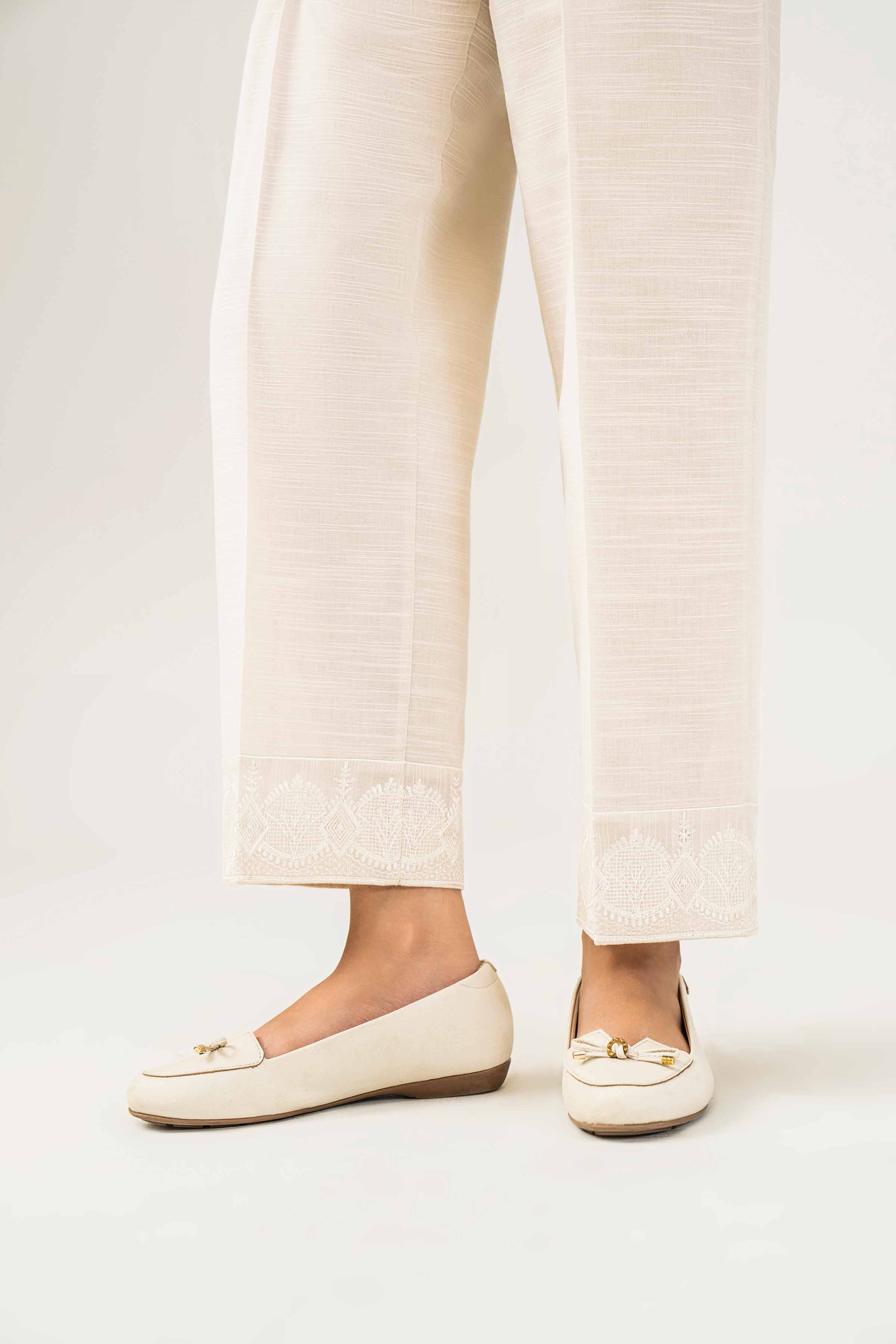 NishatUK - Brown Embroidered  Khaddar 1-piece ready to wear Trouser