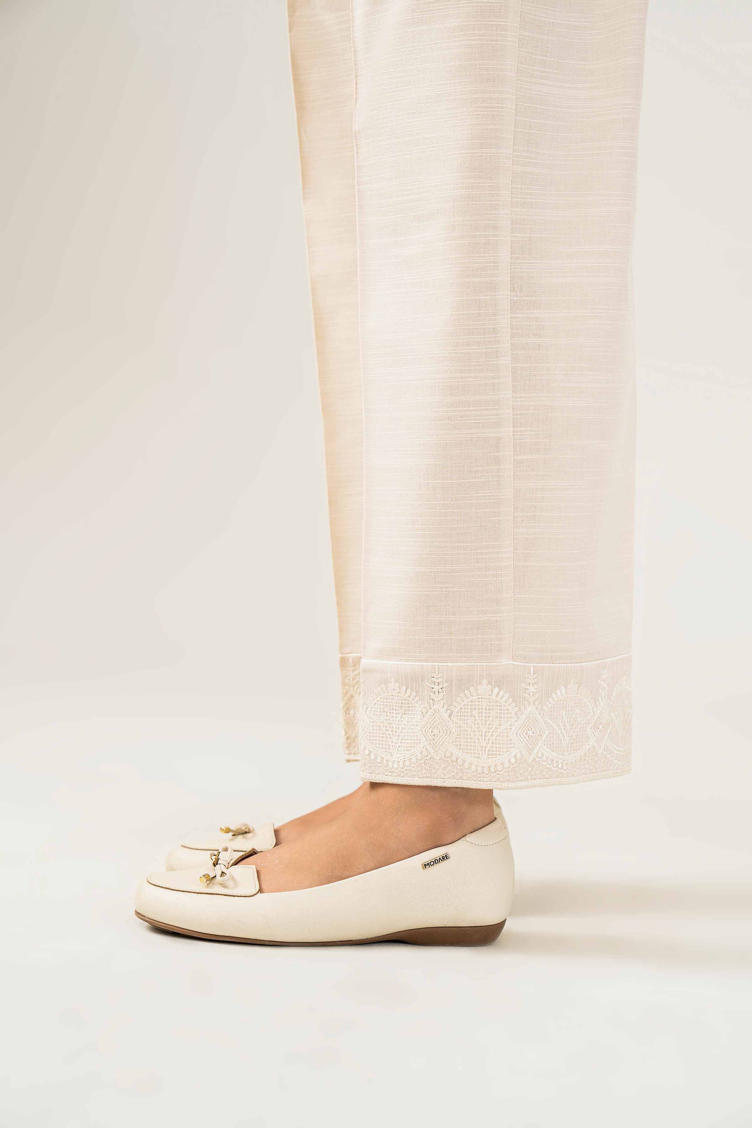 NishatUK - Brown Embroidered  Khaddar 1-piece ready to wear Trouser