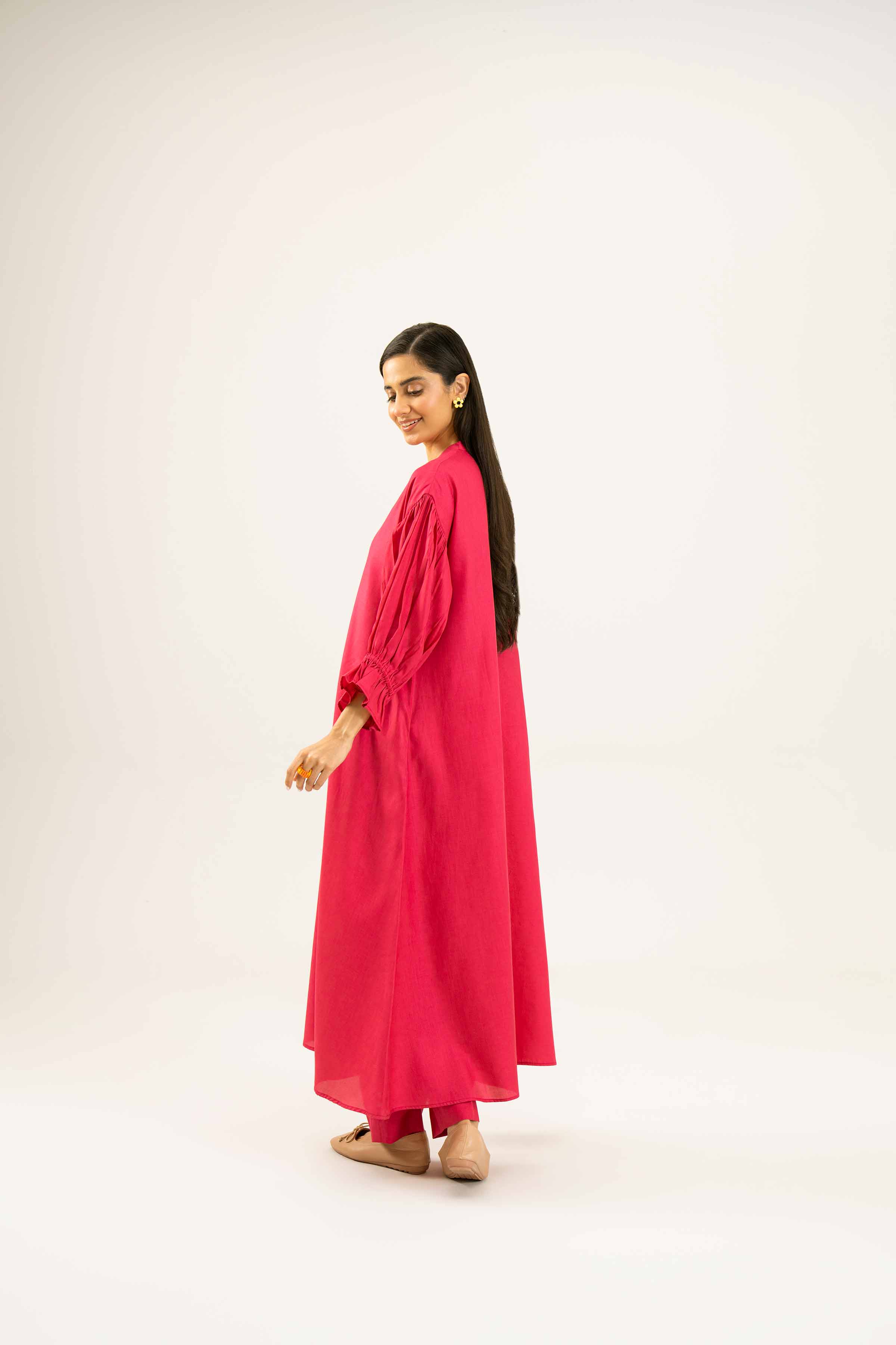 NishatUK - Brown Solids  Satin 2-piece ready to wear Dress