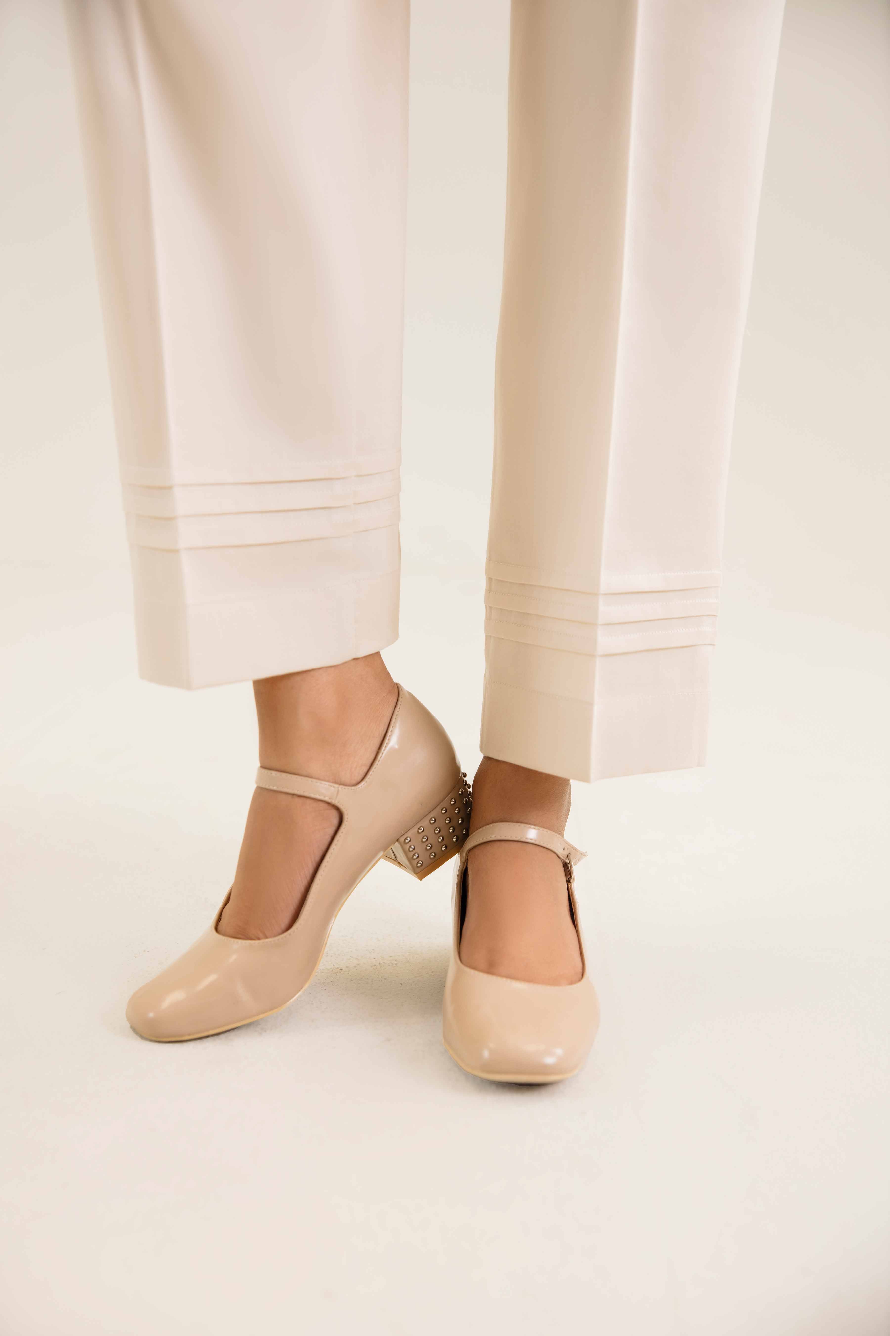 NishatUK - Brown Solids  Satin 1-piece ready to wear Trouser
