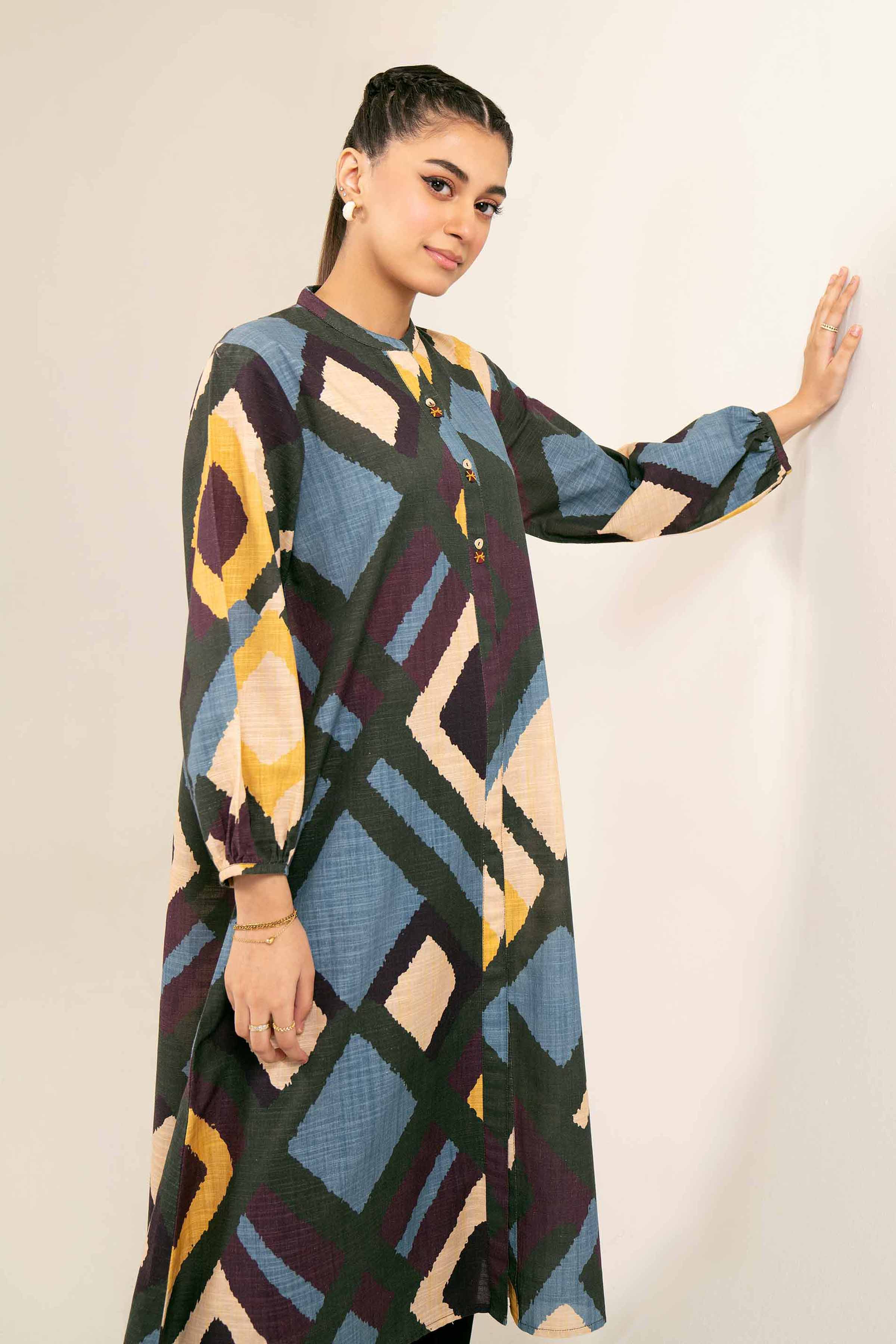 NishatUK - Multi Printed Khaddar 1-piece ready to wear Shirt